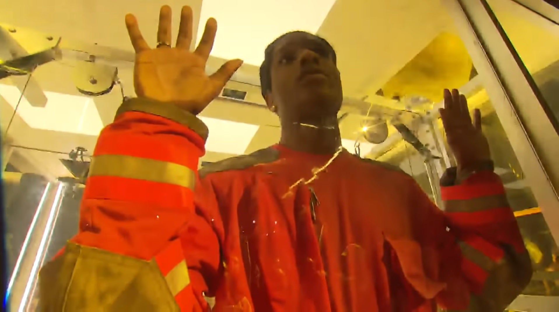 A$AP Rocky in ‘Lab Rat’, his performance art piece inside a glass box