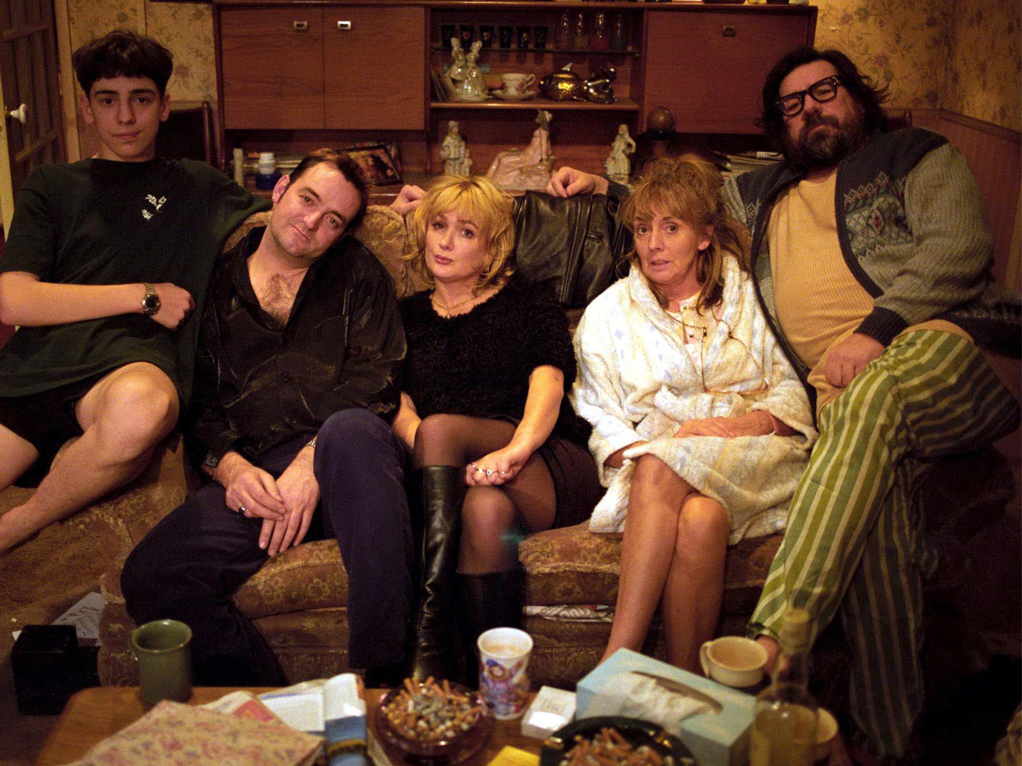 Johnston as Barbara Royle with co-stars, from left, Ralf Little, Craig Cash, the late Caroline Aherne and Ricky Tomlinson