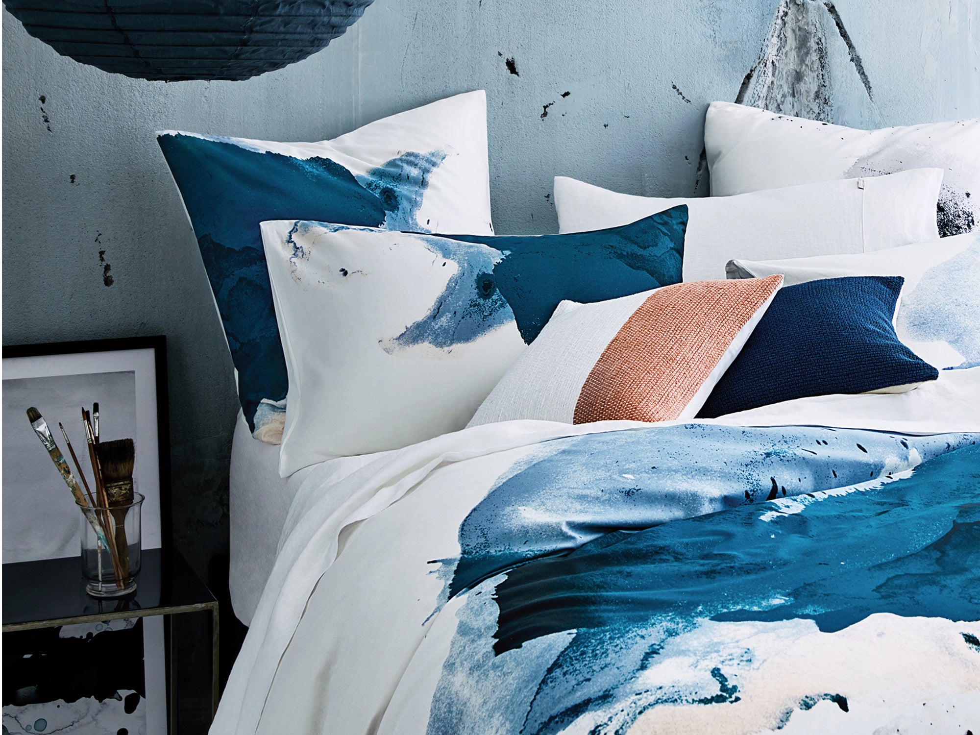 Incorporate art into your bedding with this Jarrett Quilt Cover Set from Sheridan (Sheridan Australia)