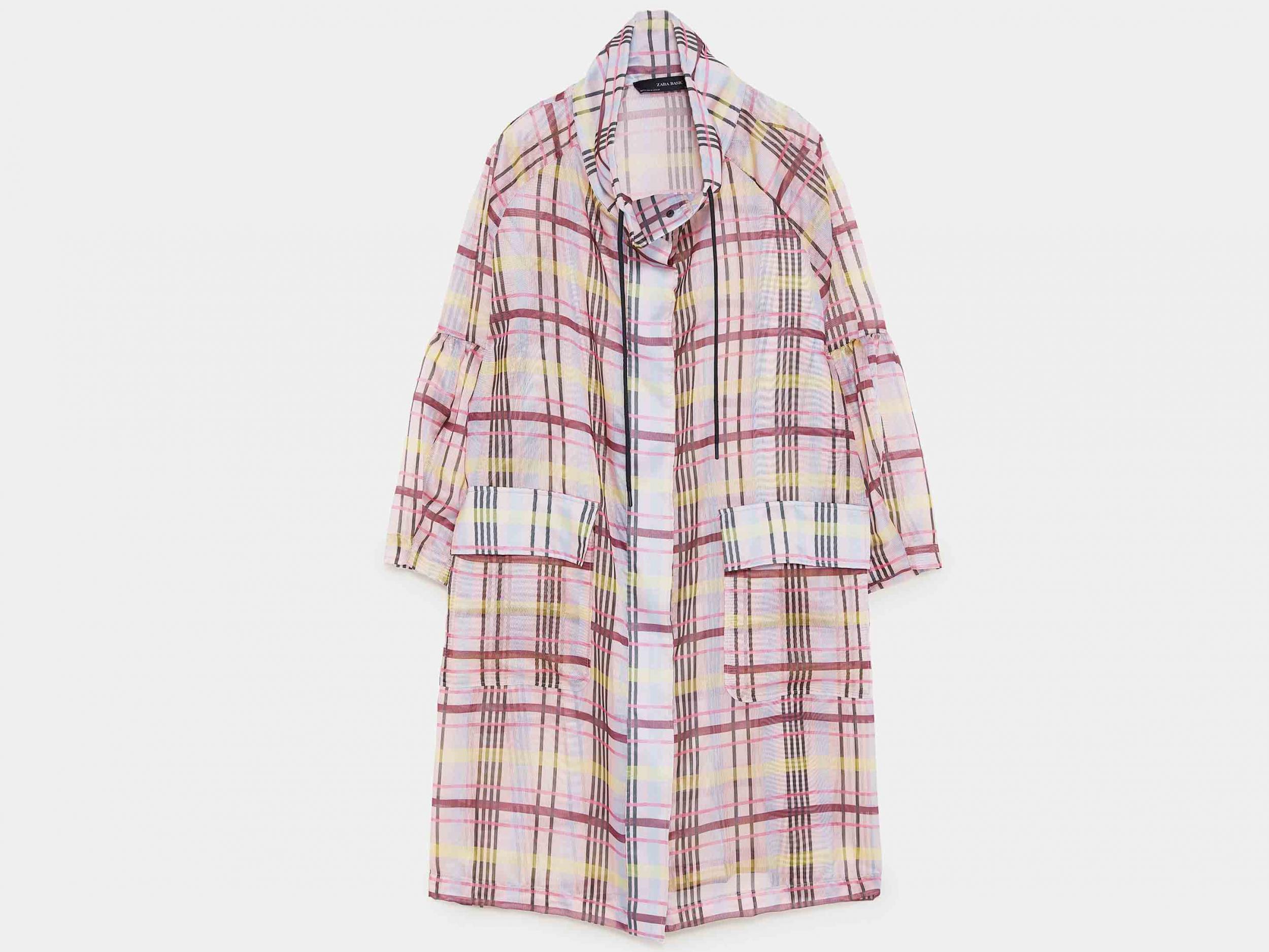 Organza-Effect Checked Parka, £69.99, Zara