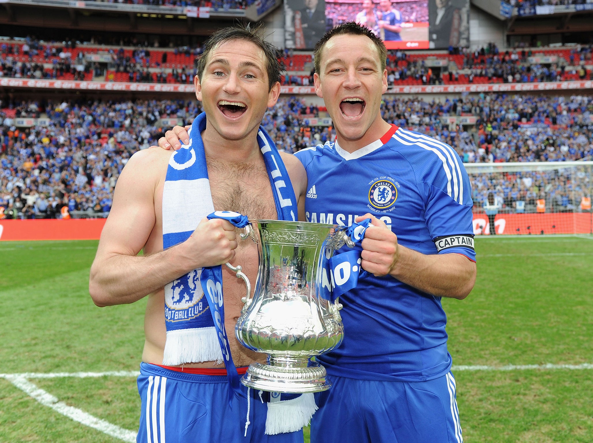 Frank Lampard and John Terry meet in the dugout at the weekend