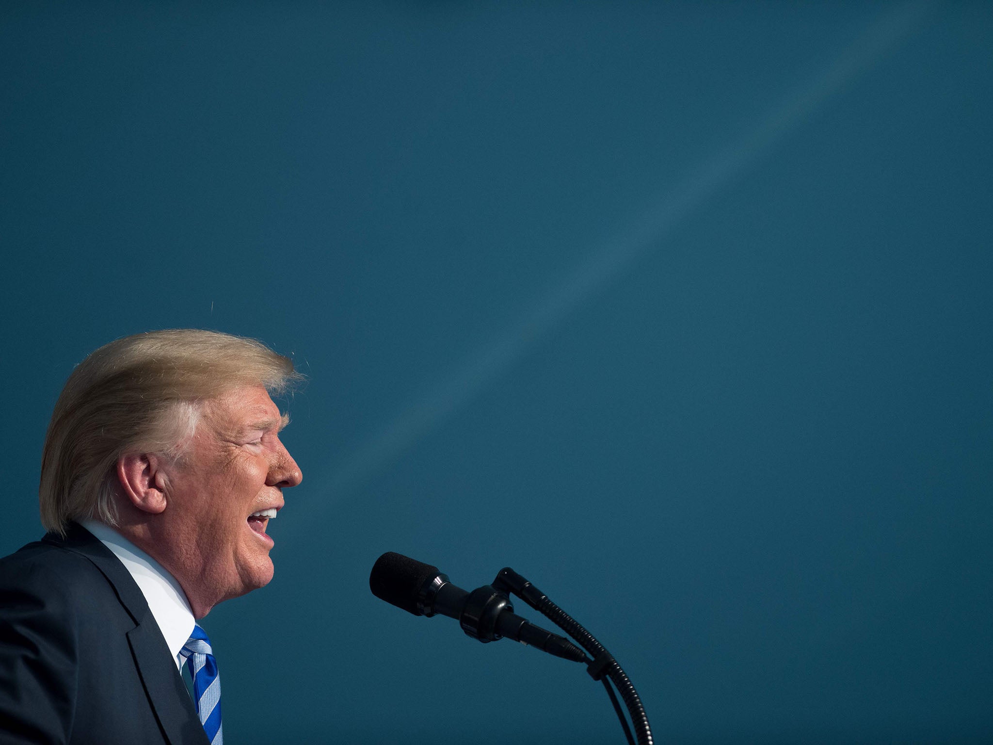 The US president speaks during a Change of Command ceremony in Washington, DC on Friday