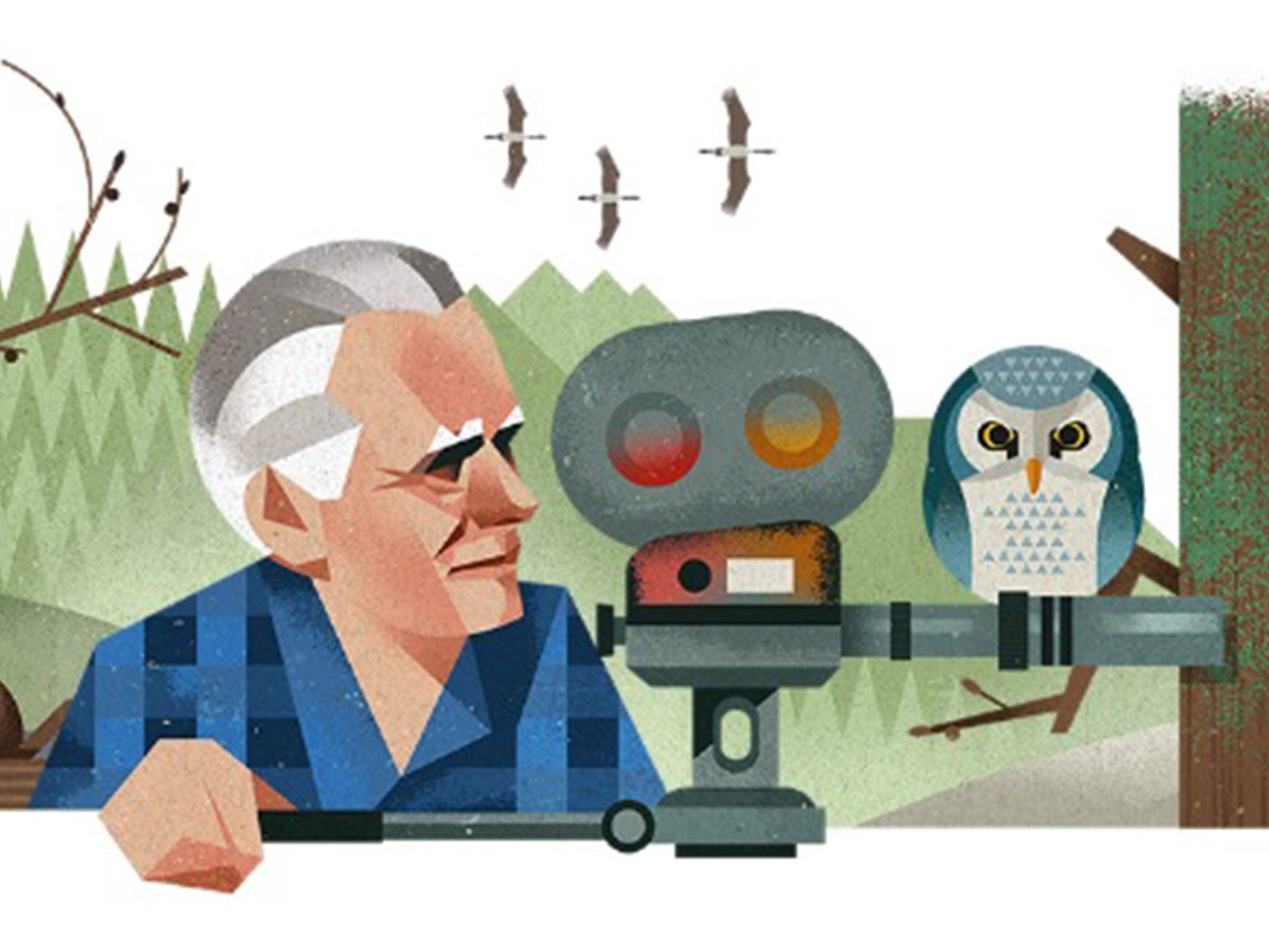 Wildlife filmmaker Heinz Sielmann is the subject of today's Google Doodle