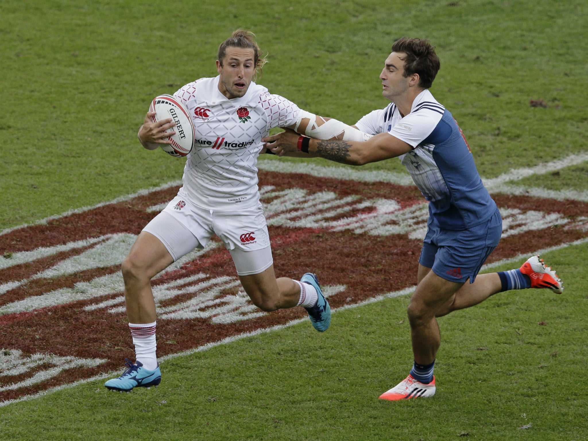 Dan Bibby in action for England against France