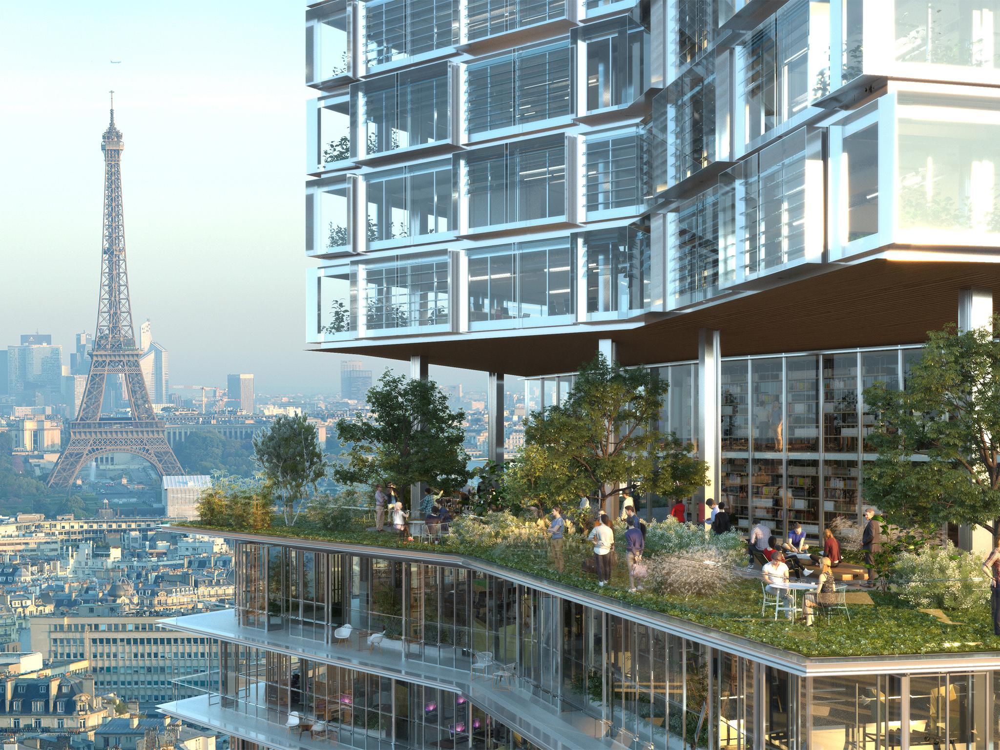 The historic Tour Montparnasse will be transformed into a beacon of sustainability, with new transparent shell cladding and ‘forests’ that will improve air quality