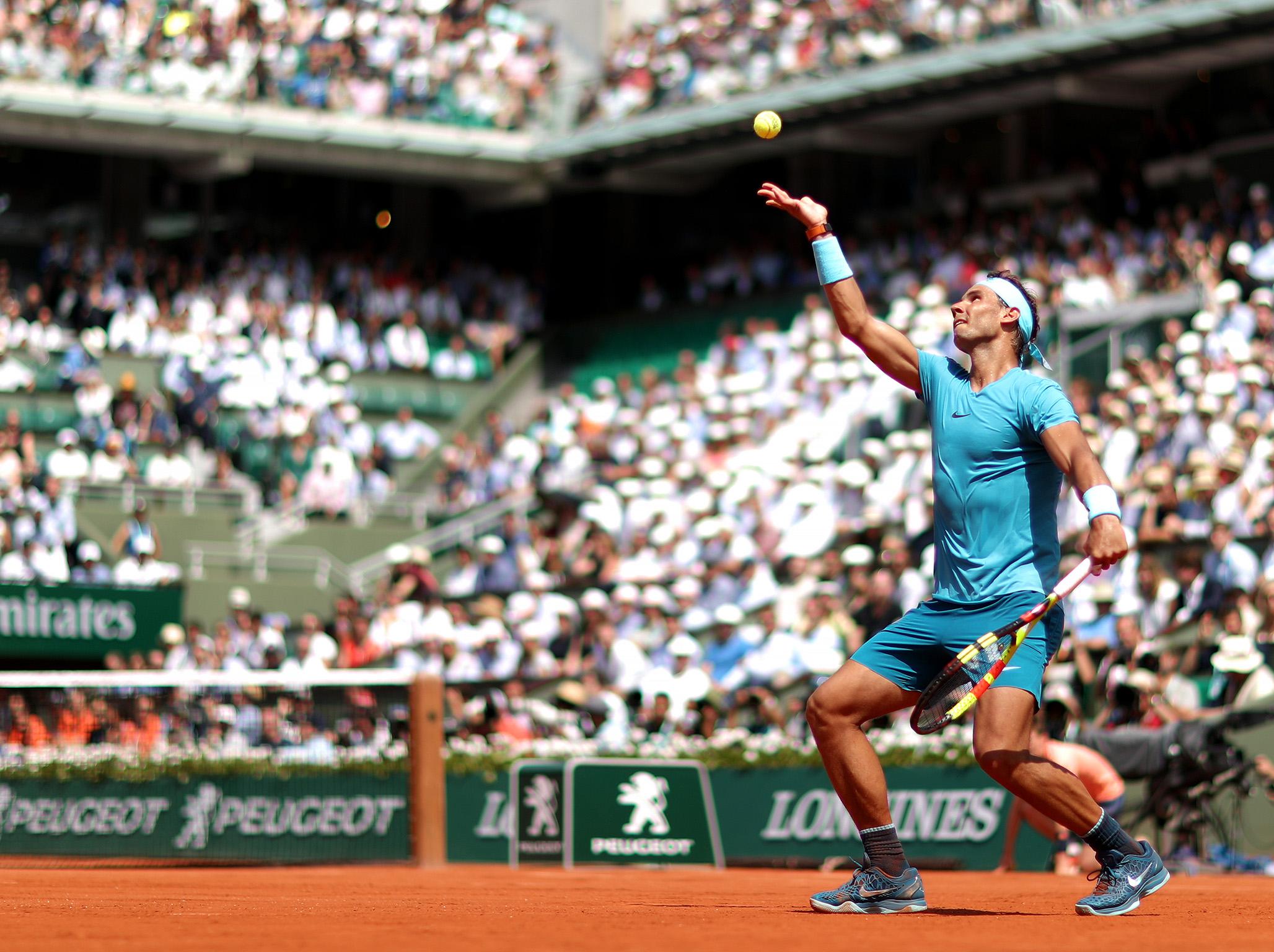 Rafael Nadal progressed to the last eight in Paris