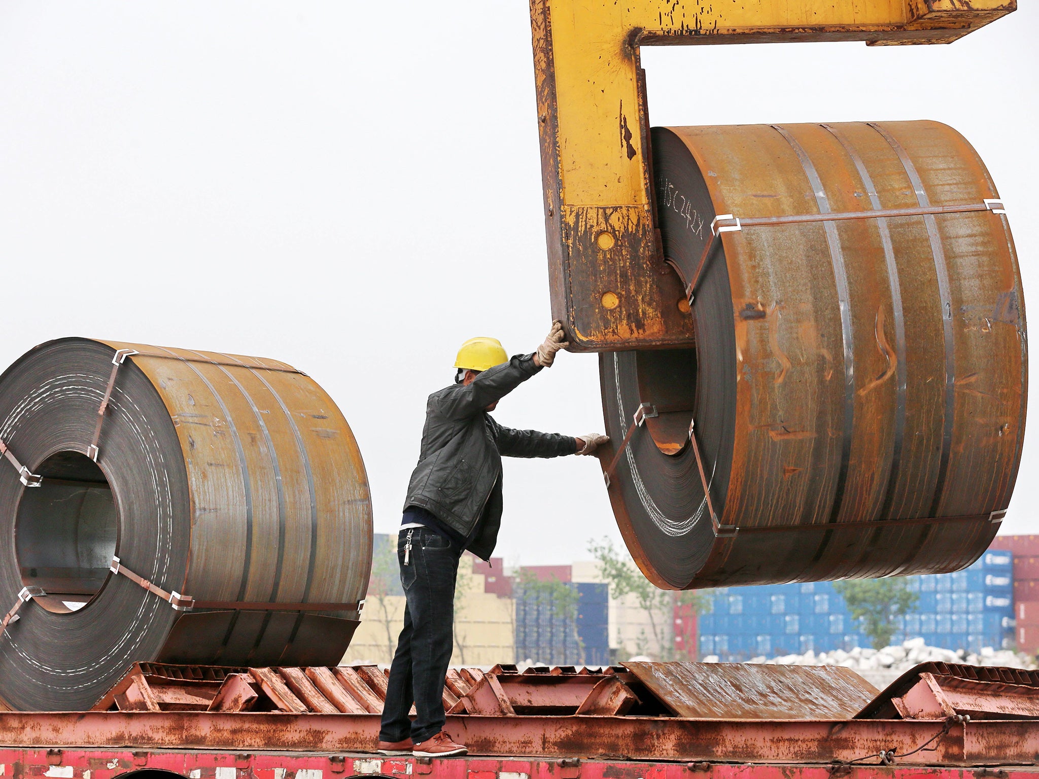 A shipyard in Nantong in China's eastern Jiangsu province. China is hitting back after punitive trade measures imposed by Donald Trump