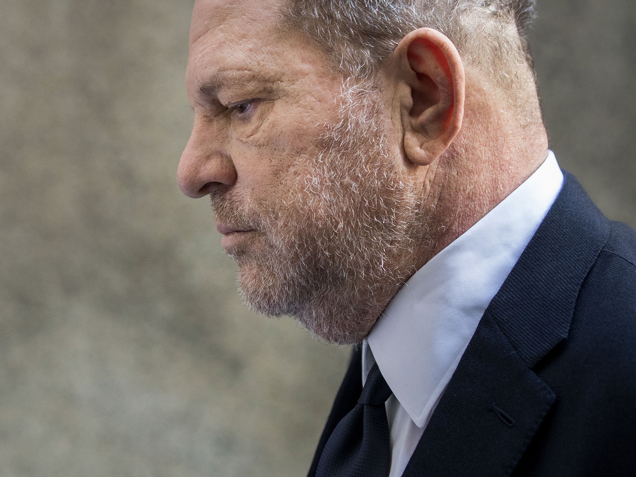 Harvey Weinstein arrives at State Supreme Court. Weinstein is set to face an indictment on two counts of rape and is expected to plead not guilty.