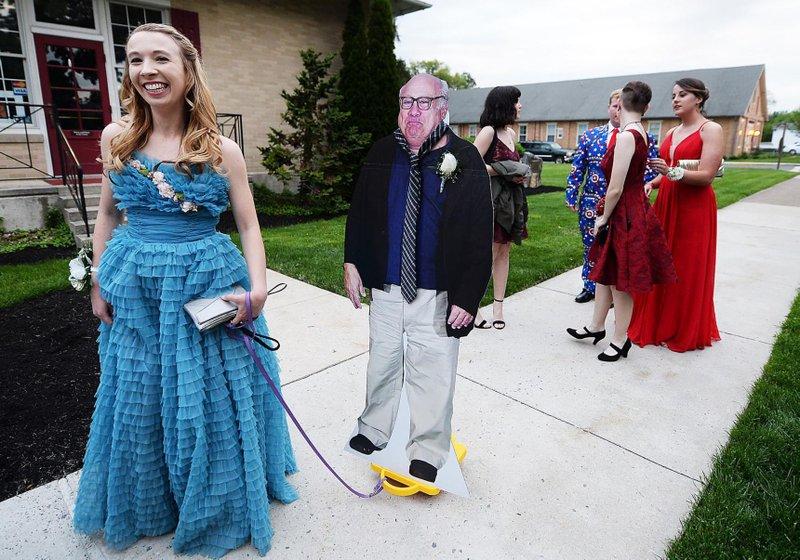 Closs brought DeVito to her prom on a scooter (Associated Press)