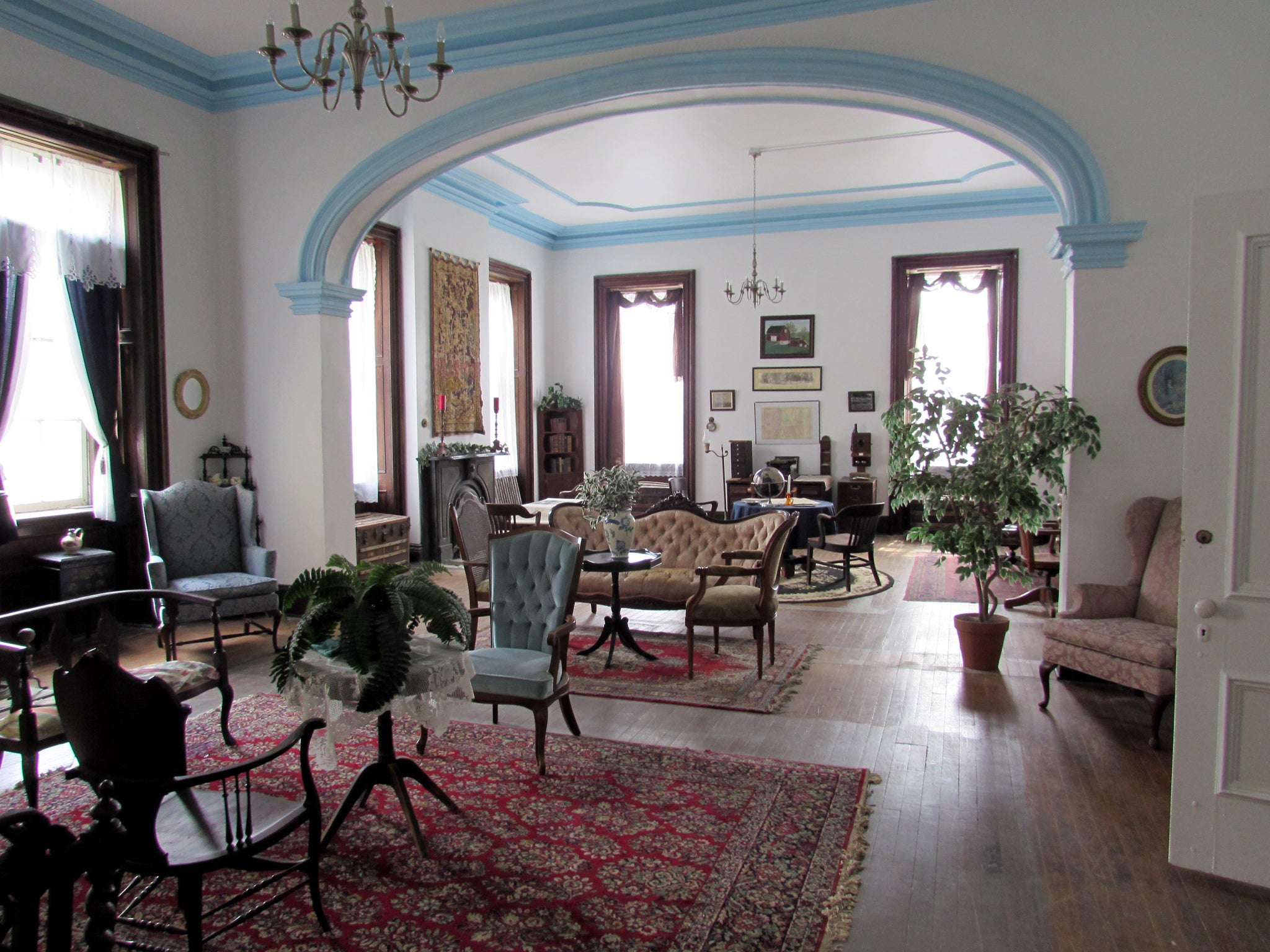 The manager’s area and the visiting room for women have been restored to their 1872 appearance