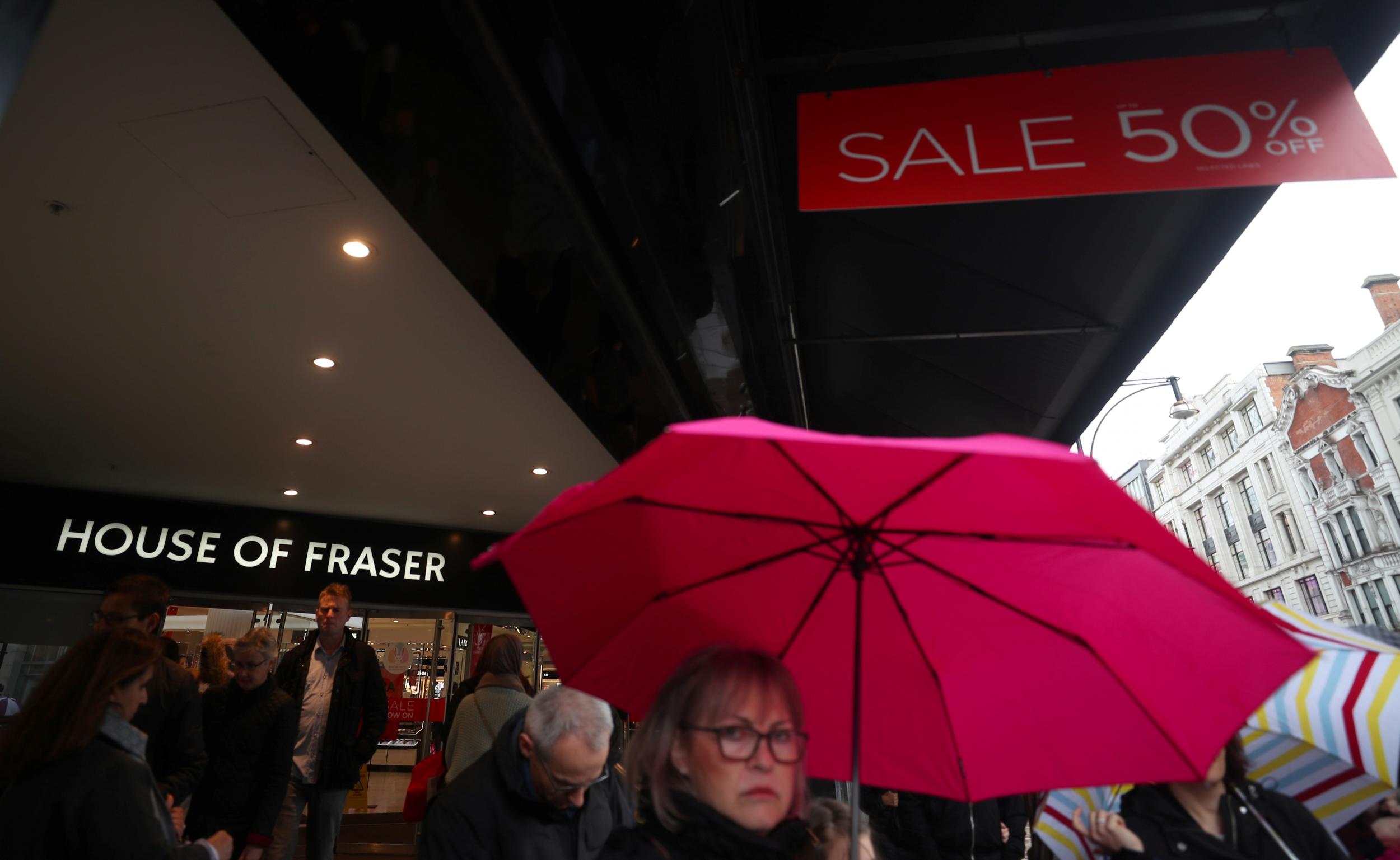 Struggling House of Fraser has won backing for a rescue plan but will it keep the rain away?