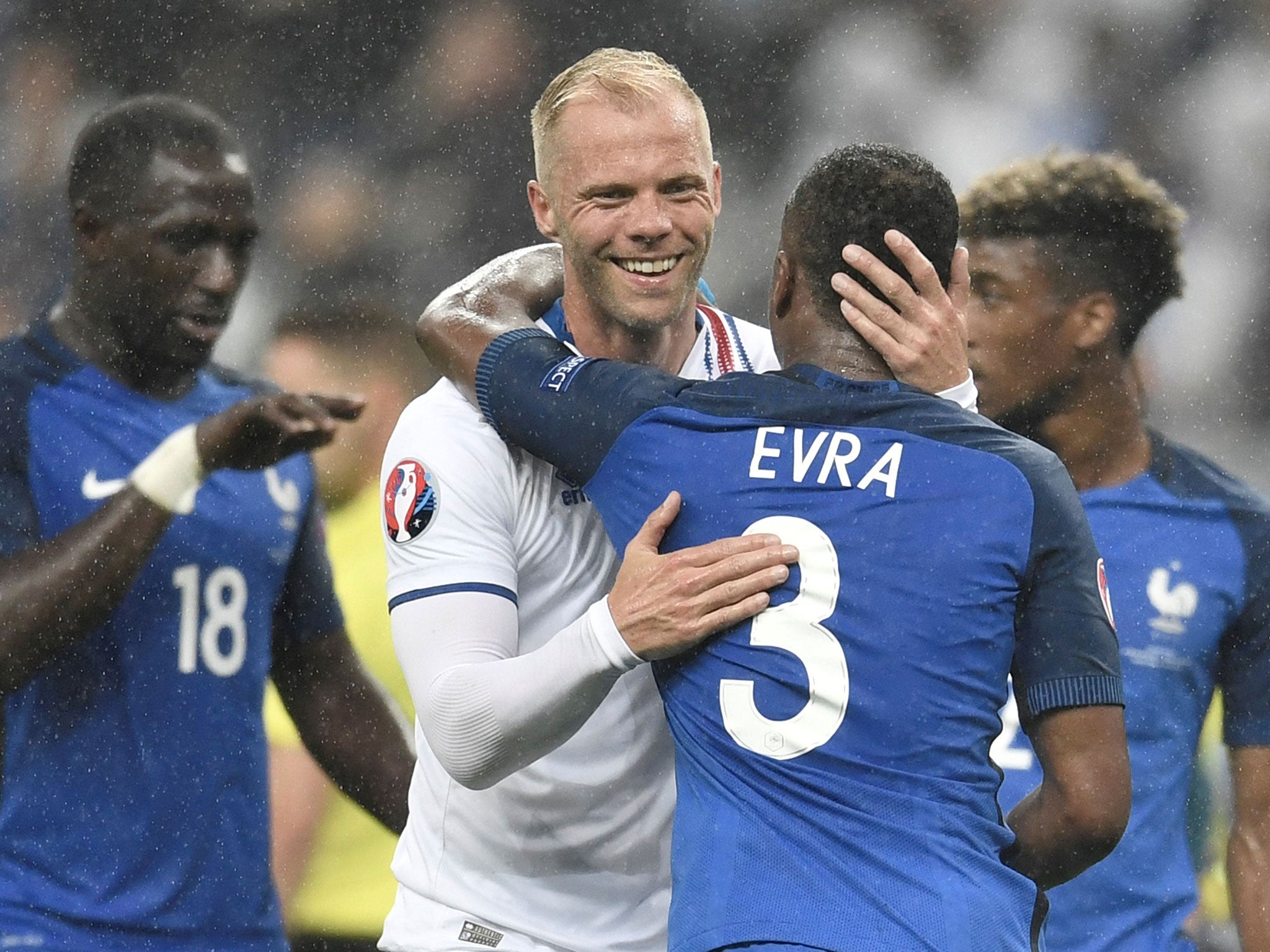 Eidur Gudjohnsen during his last game for Iceland, at the 2016 European Championships