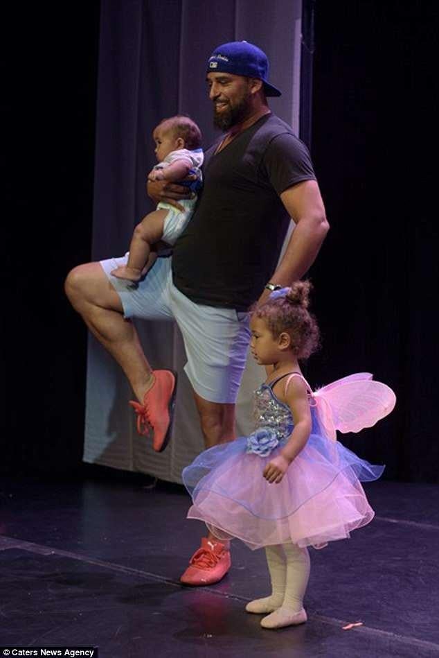 Dad joins his daughter on stage to perform ballet after she gets stage fright (Caters)