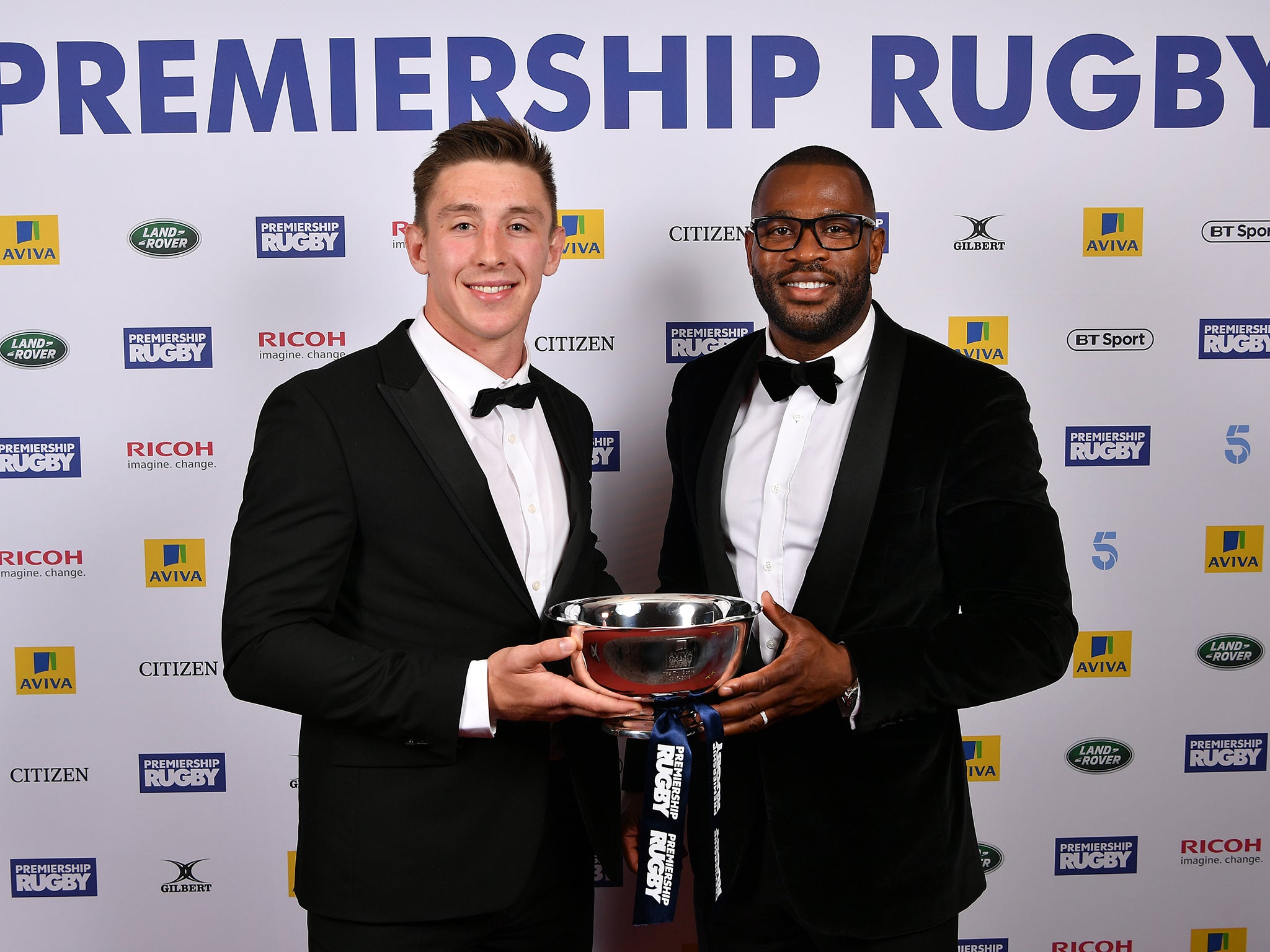 Adams was recognised as the Premiership's top try-scorer this season