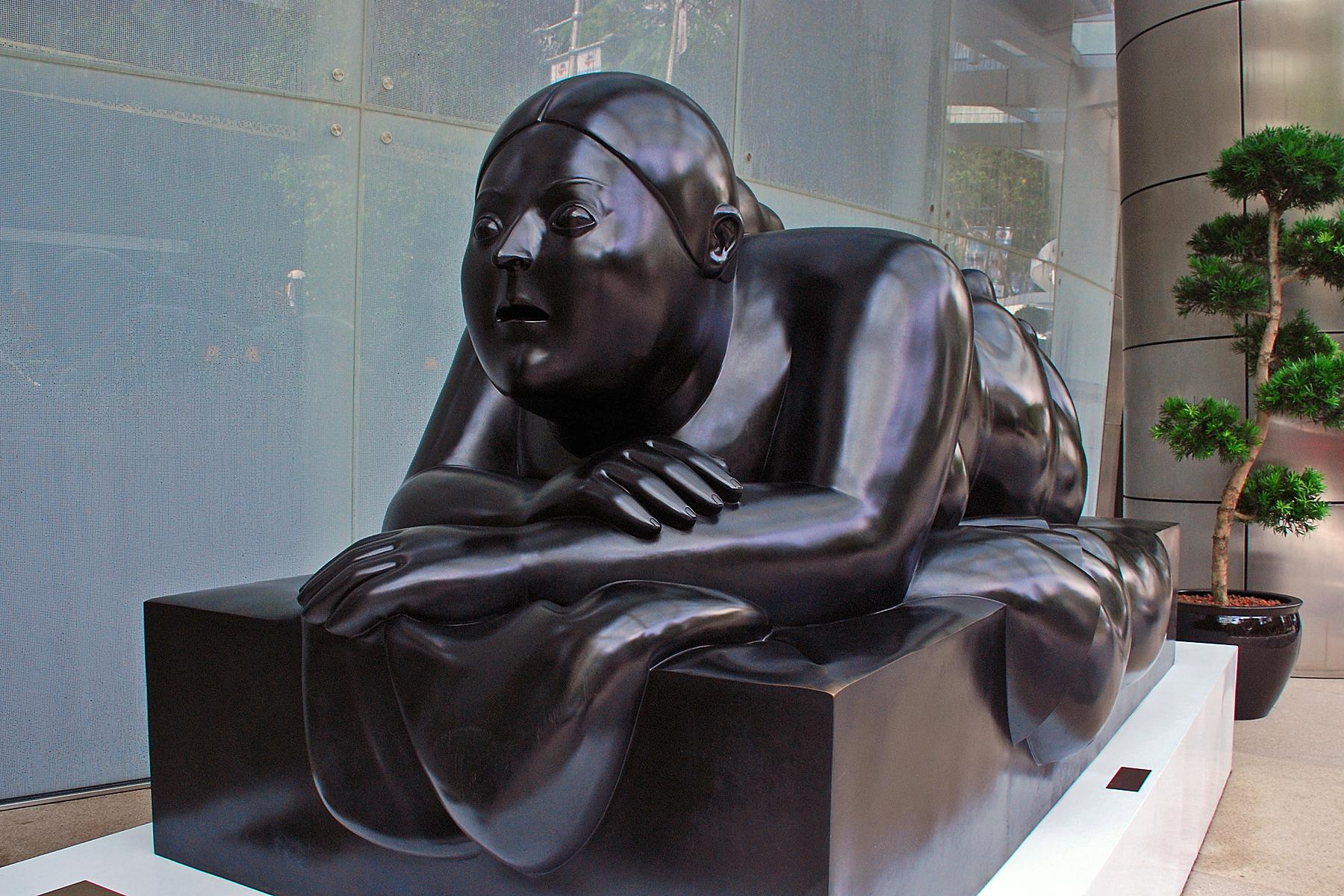 Bronze sculpture by Fernando Botero at the St. Regis Hotel, Singapore