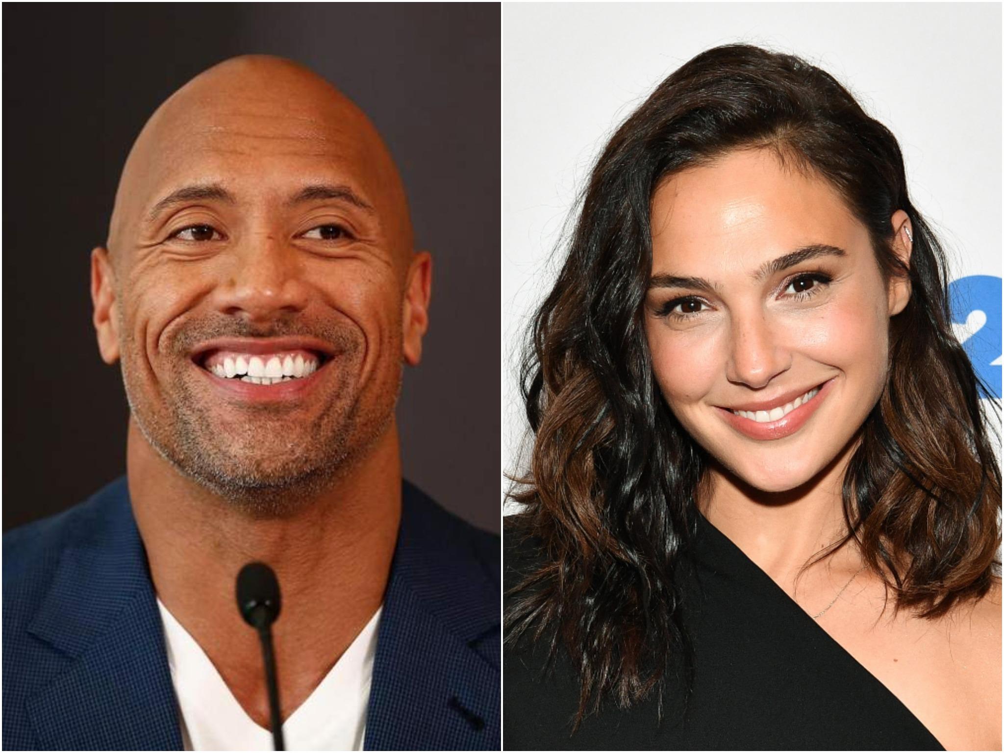 The Rock and Gal Gadot