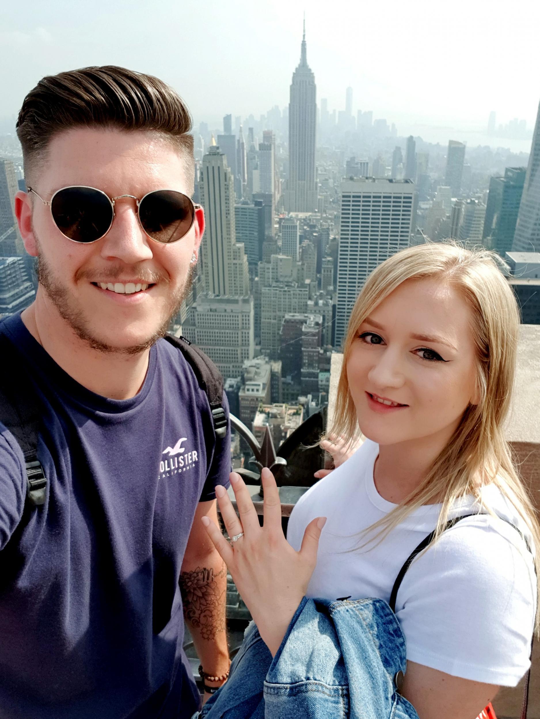 Nickels proposed while the couple was in NYC (SWNS)