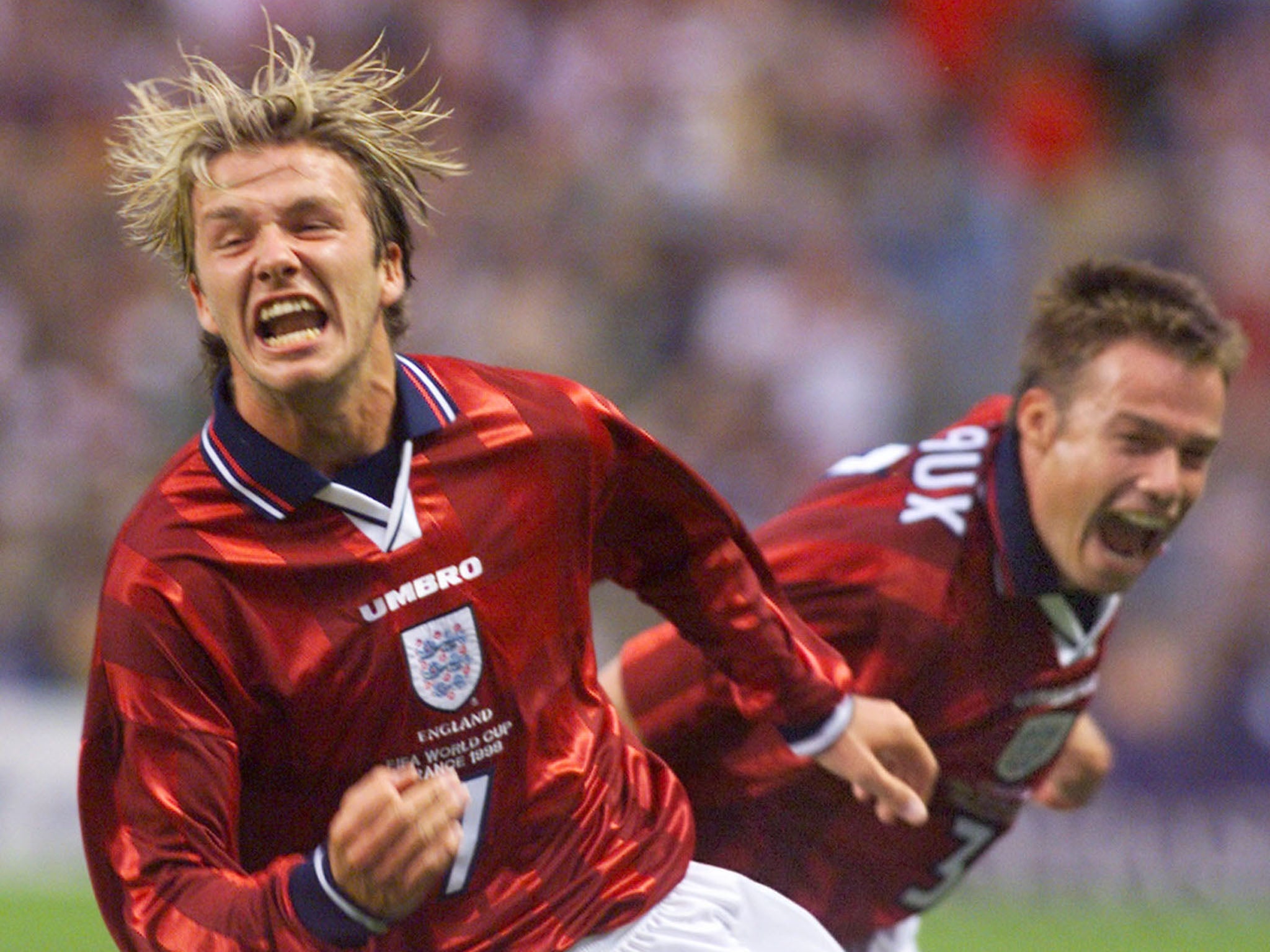 David Beckham’s first World Cup goal came against Colombia in 1998