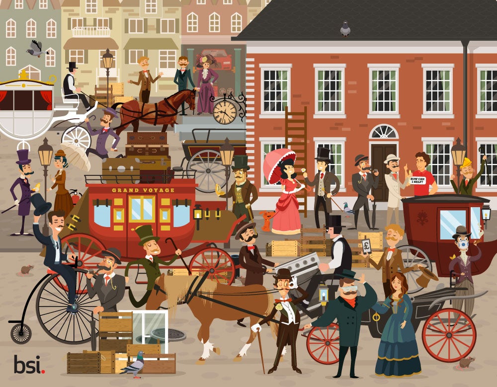 Spot the anachronisms in this Victorian street scene