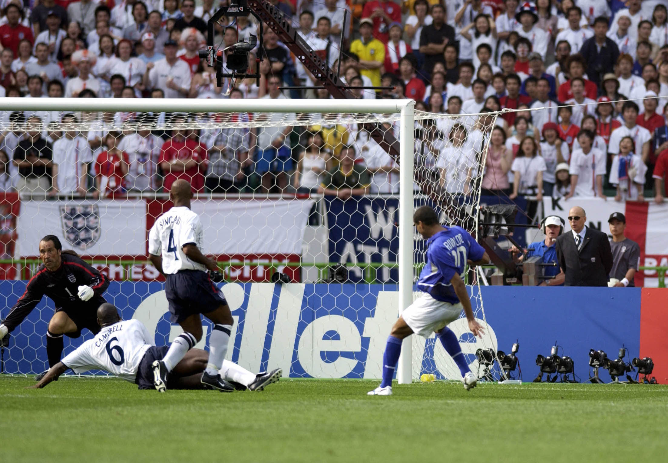 Rivaldo equalised for Brazil after Owen’s opener