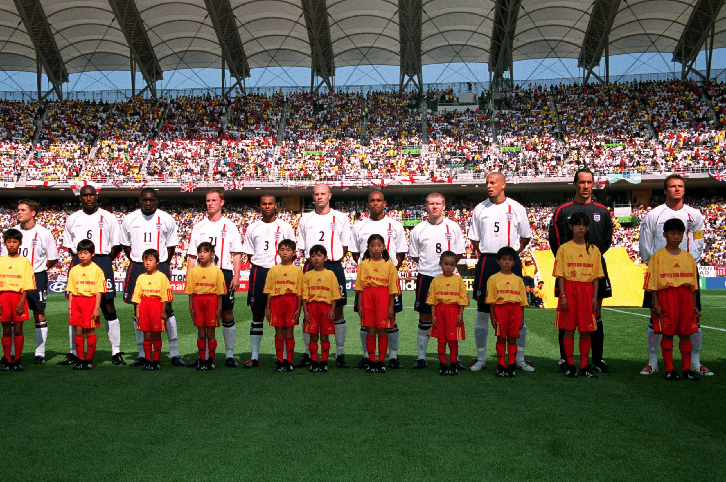 England’s starting XI line up ahead of kick-off against Brazil