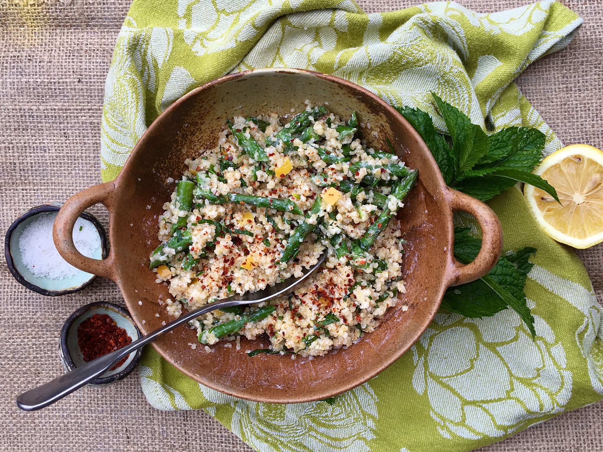 Stay cool: Simply soak the grains in boiling water to cook