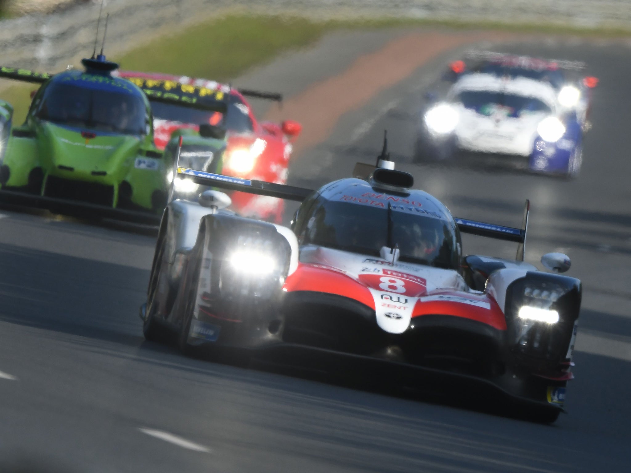 Kazuki Nakajima put the No 8 Toyota in provisional pole at Le Mans