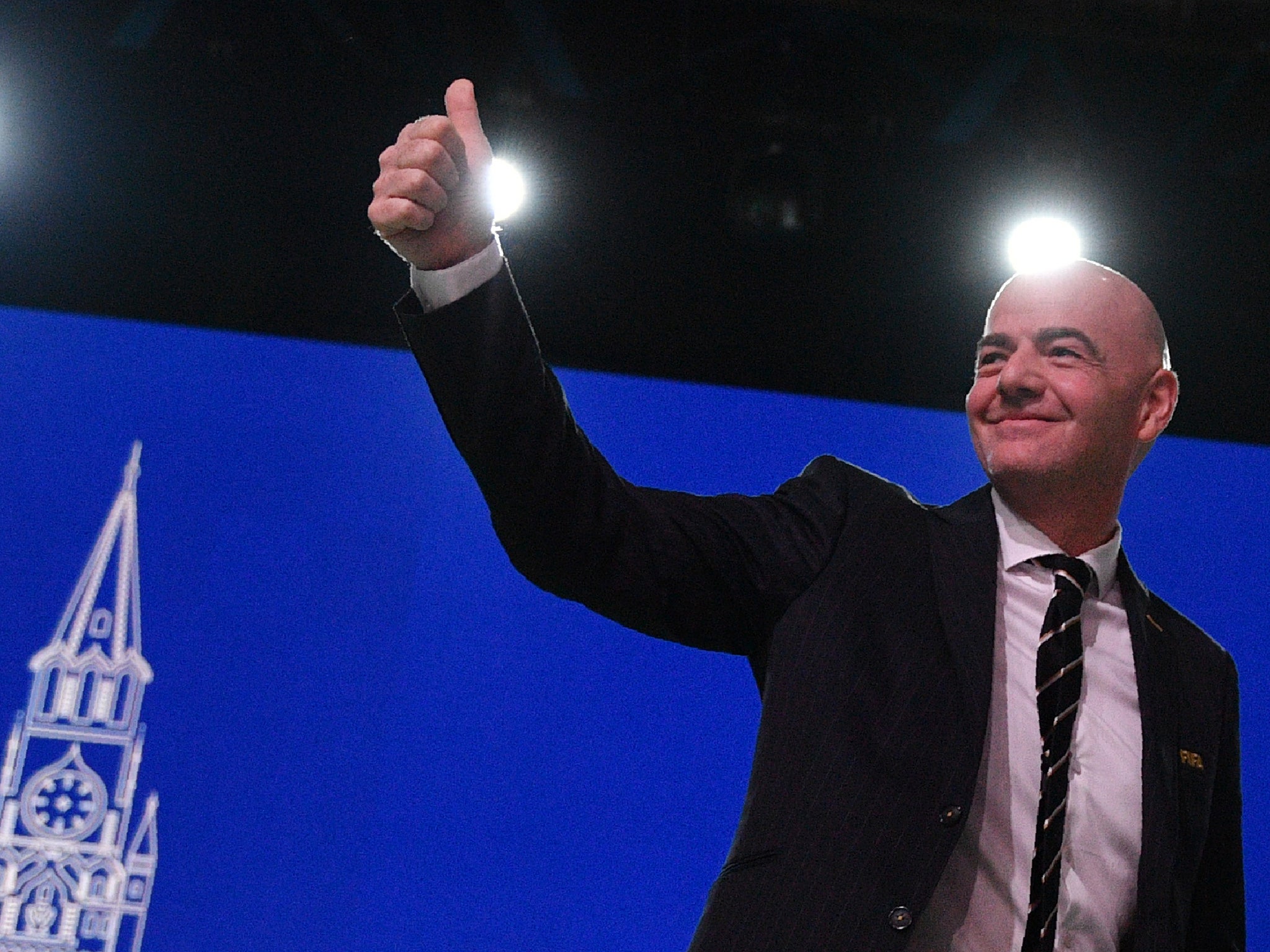 Fifa president Gianni Infantino claimed football will 'conquer' the world over the next month