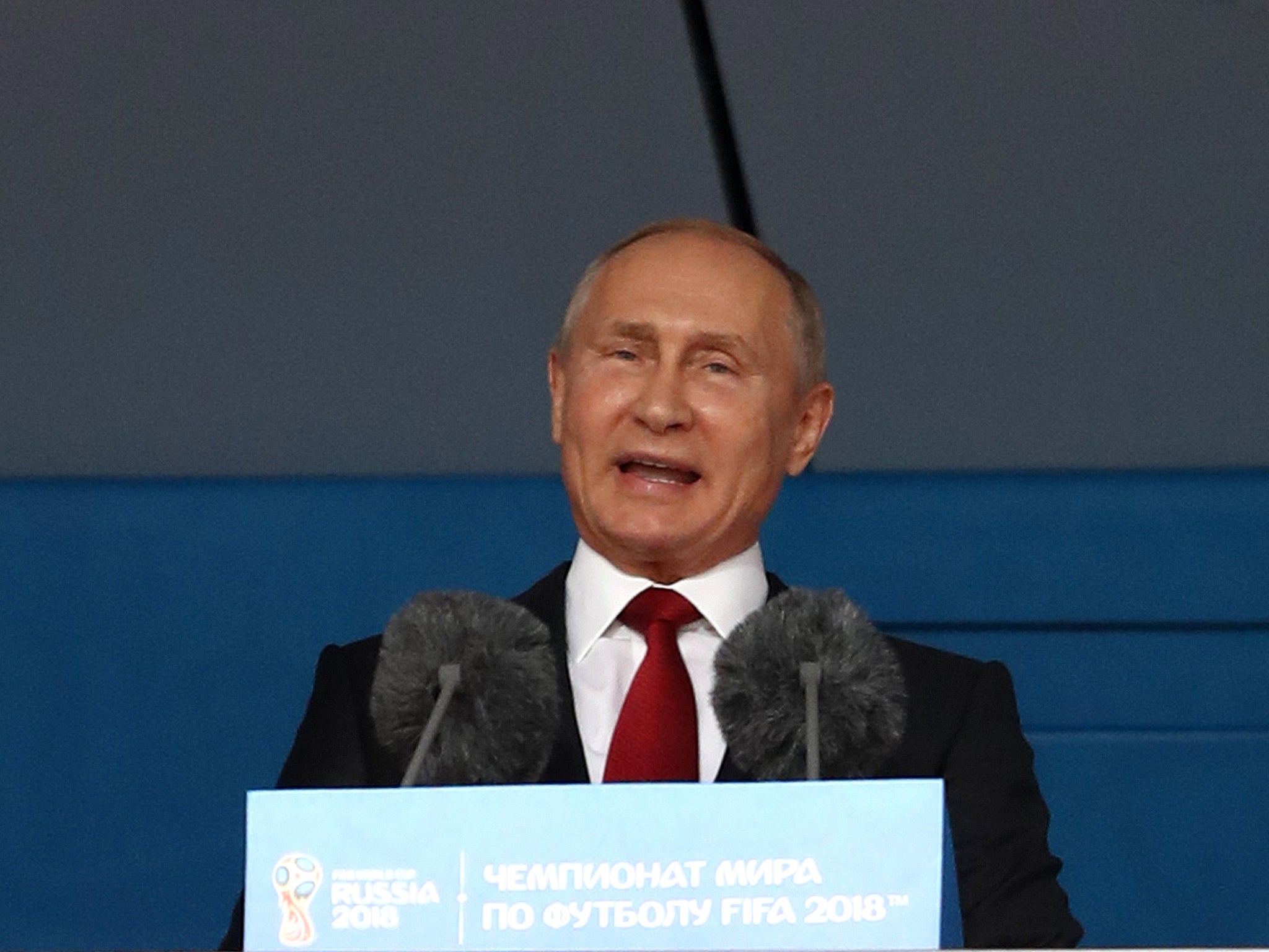 Russian president Vladimir Putin officially opened the 2018 Fifa World Cup