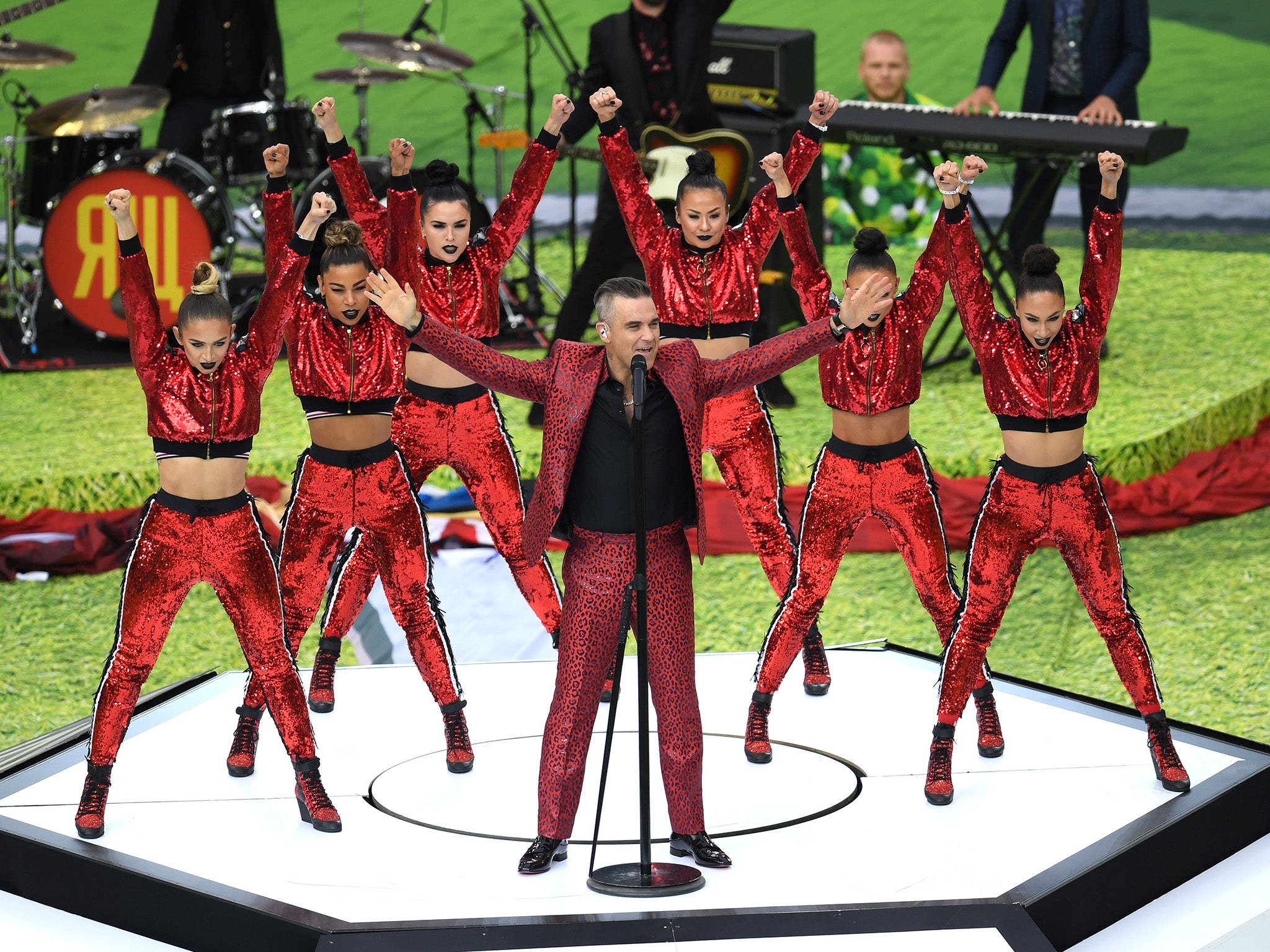 Robbie Williams recently performed at the opening ceremony for the Russia World Cup