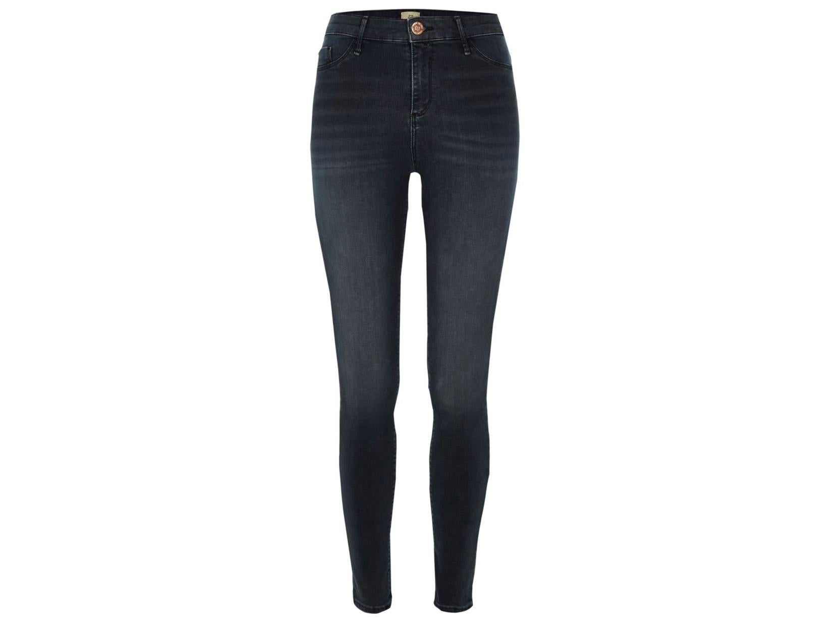 Dark Grey Molly Mid Rise Jeggings, £40, River Island