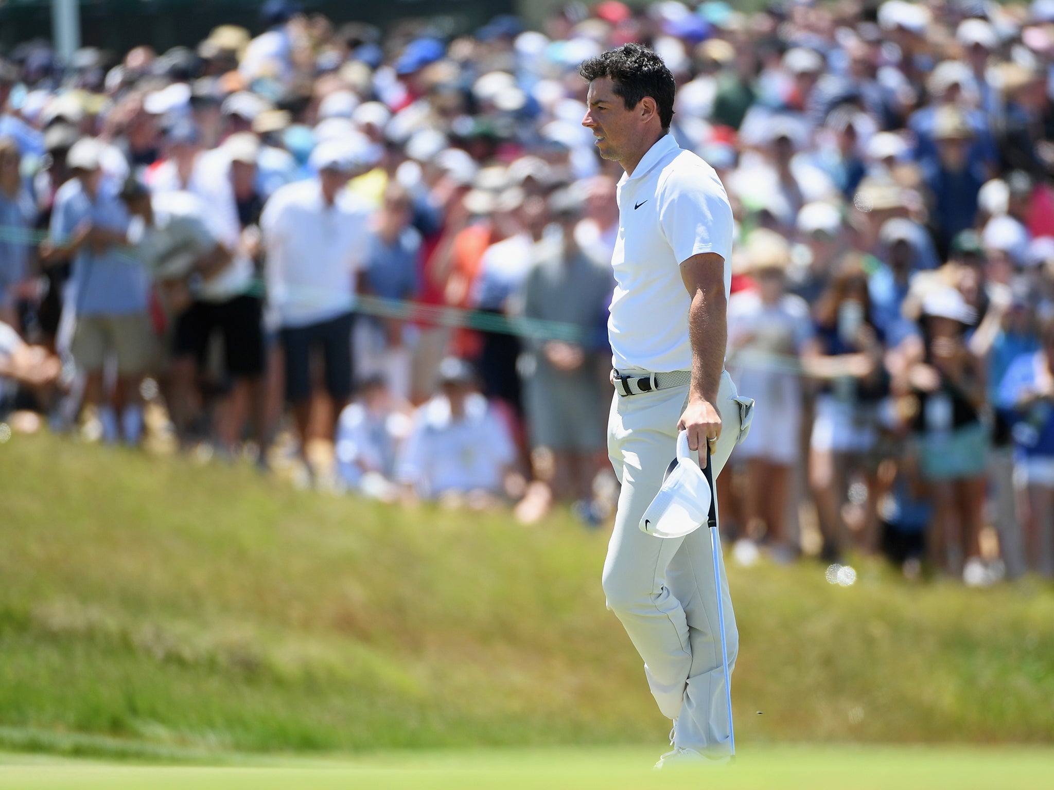 Rory McIlroy endured a dreadful day with a 10-over 80