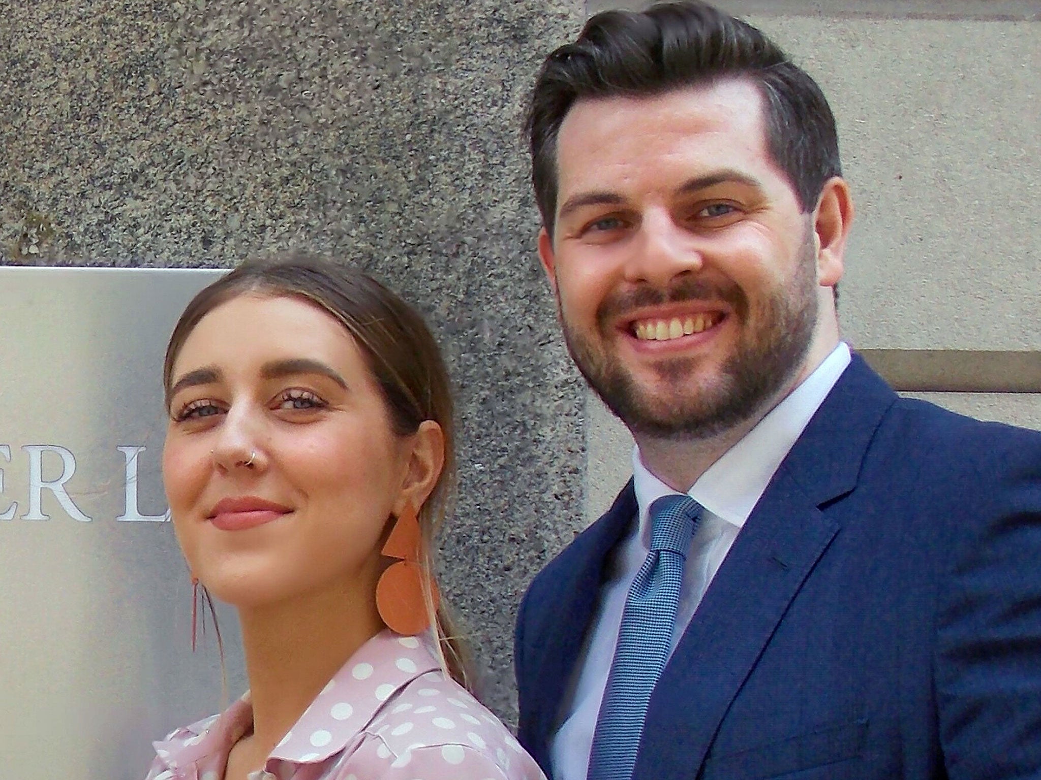Upskirting campaigner Gina Martin and lawyer Ryan Whelan