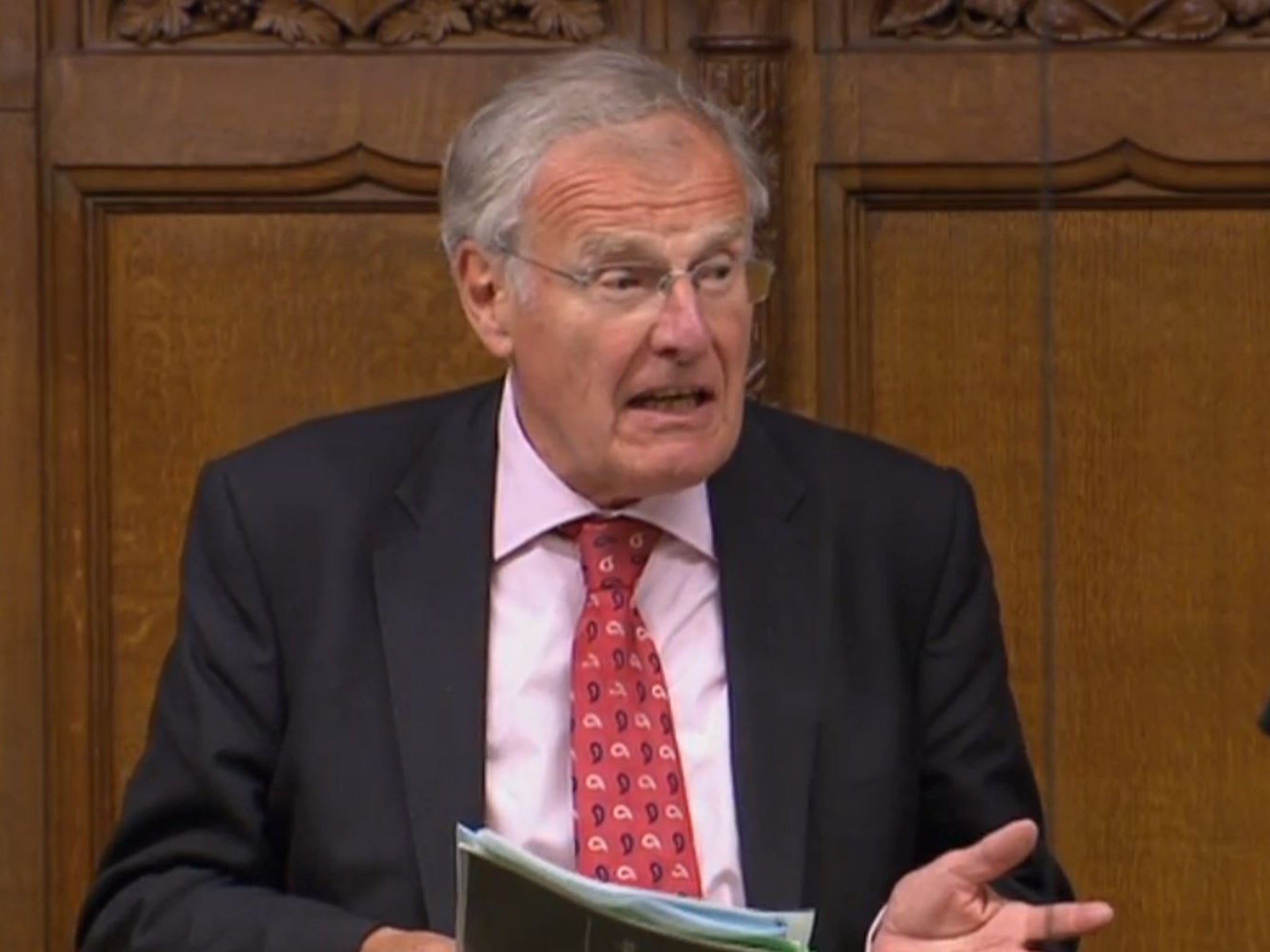 Sir Christopher speaking in the House of Commons