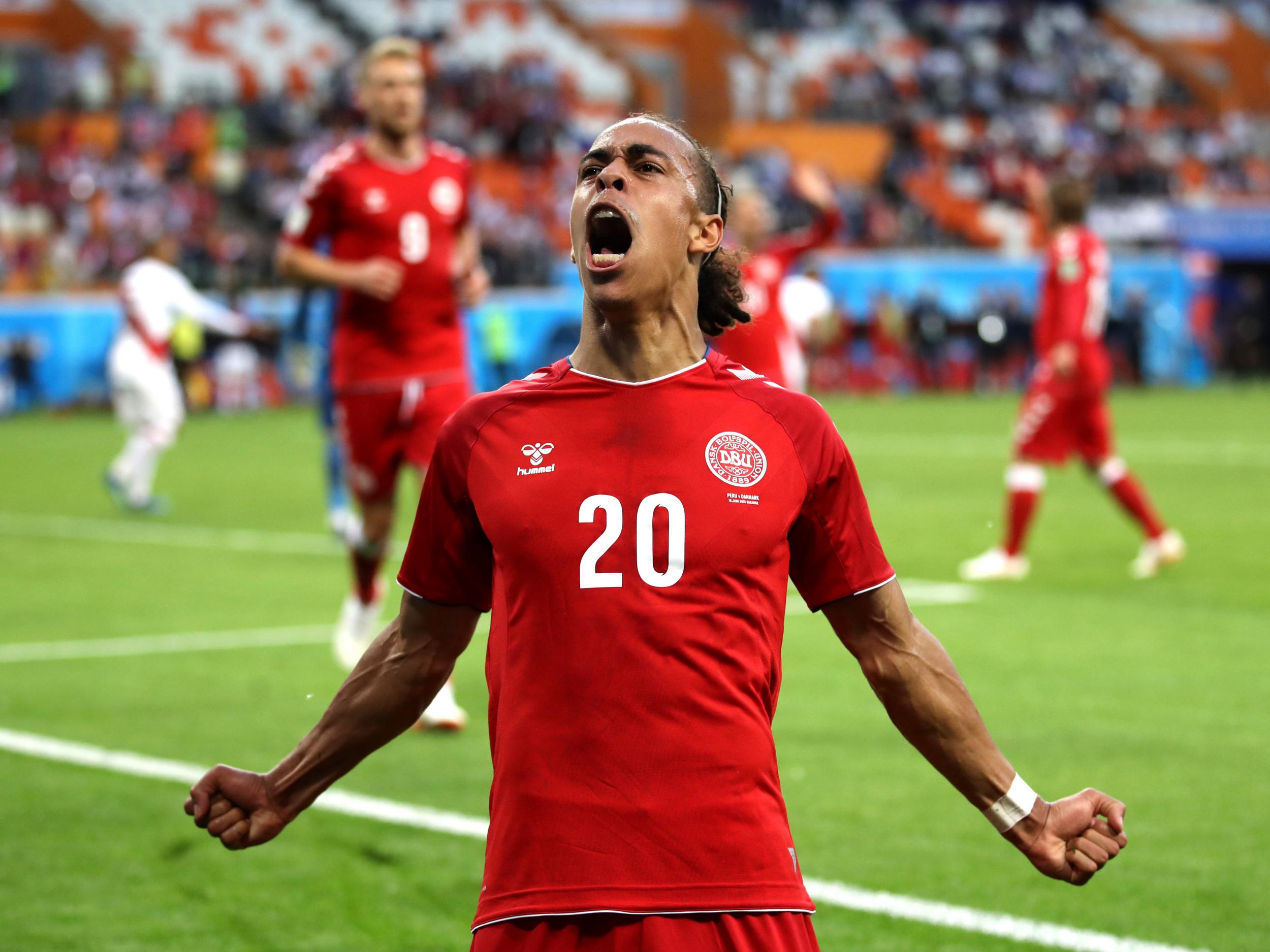 Poulsen scored the only goal as Denmark beat Peru 1-0