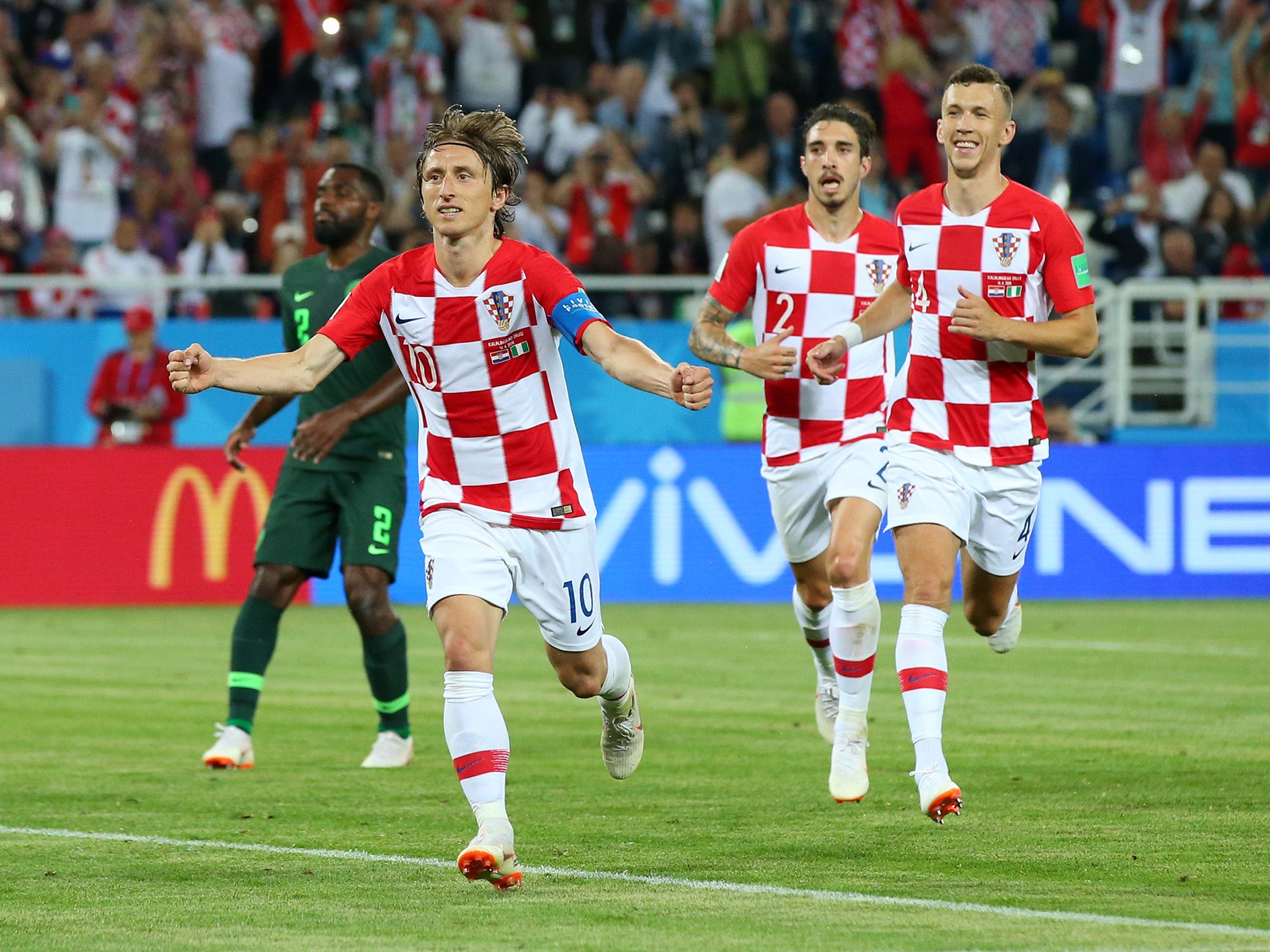 Luka Modrid doubled Croatia's lead from the spot