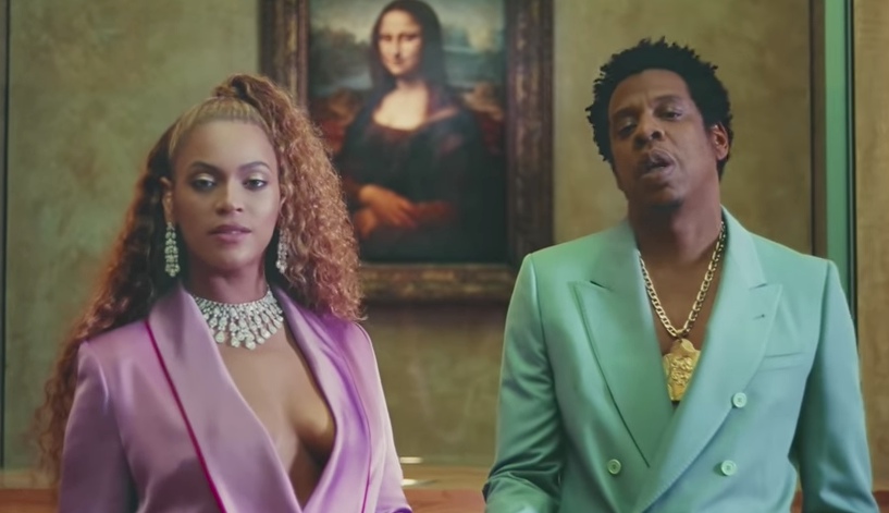 Beyonce and Jay Z in the video for 'APES**T"