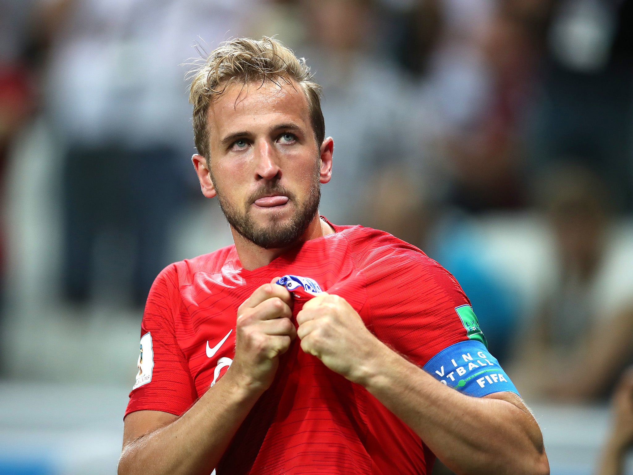 Kane's scored his first goal at a World Cup after just 11 minutes