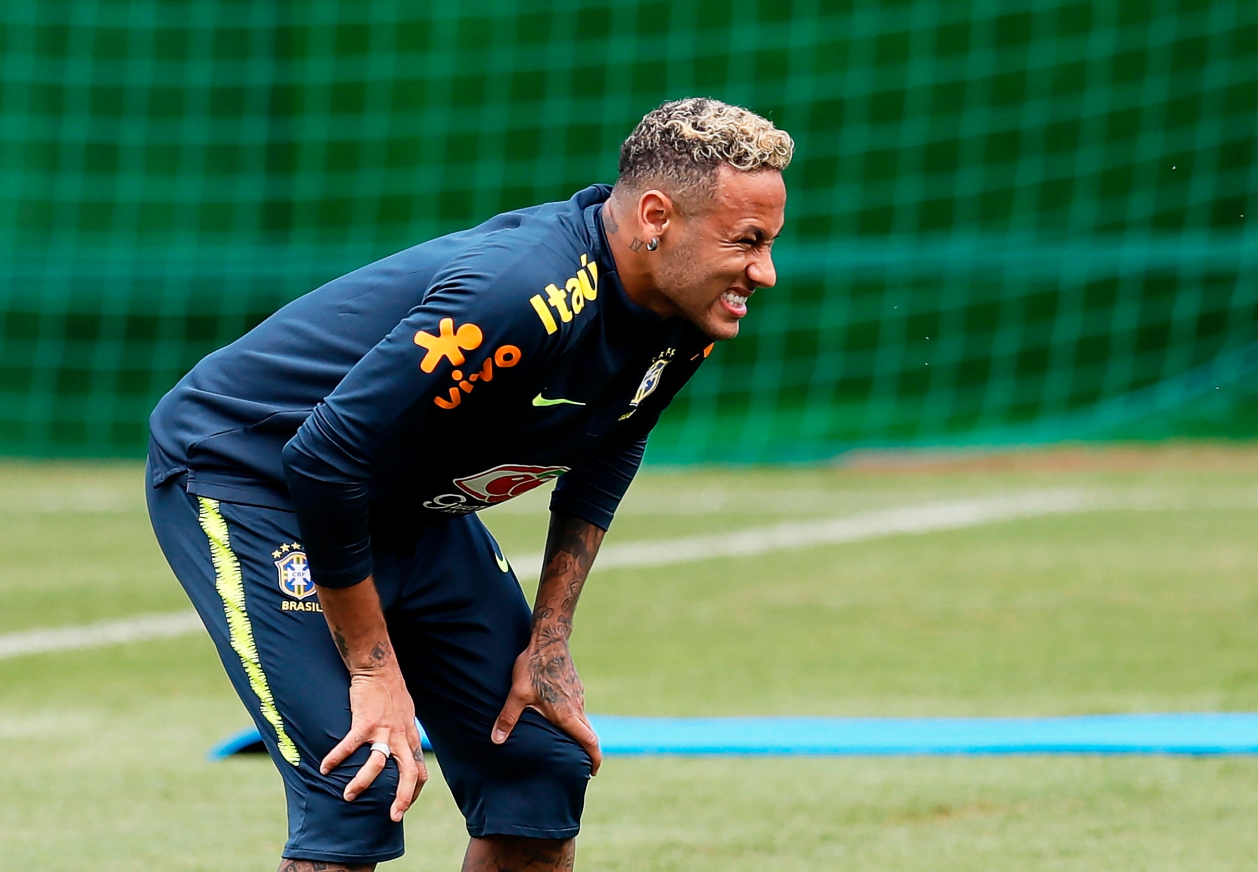 Neymar suffered an injury during training on Tuesday