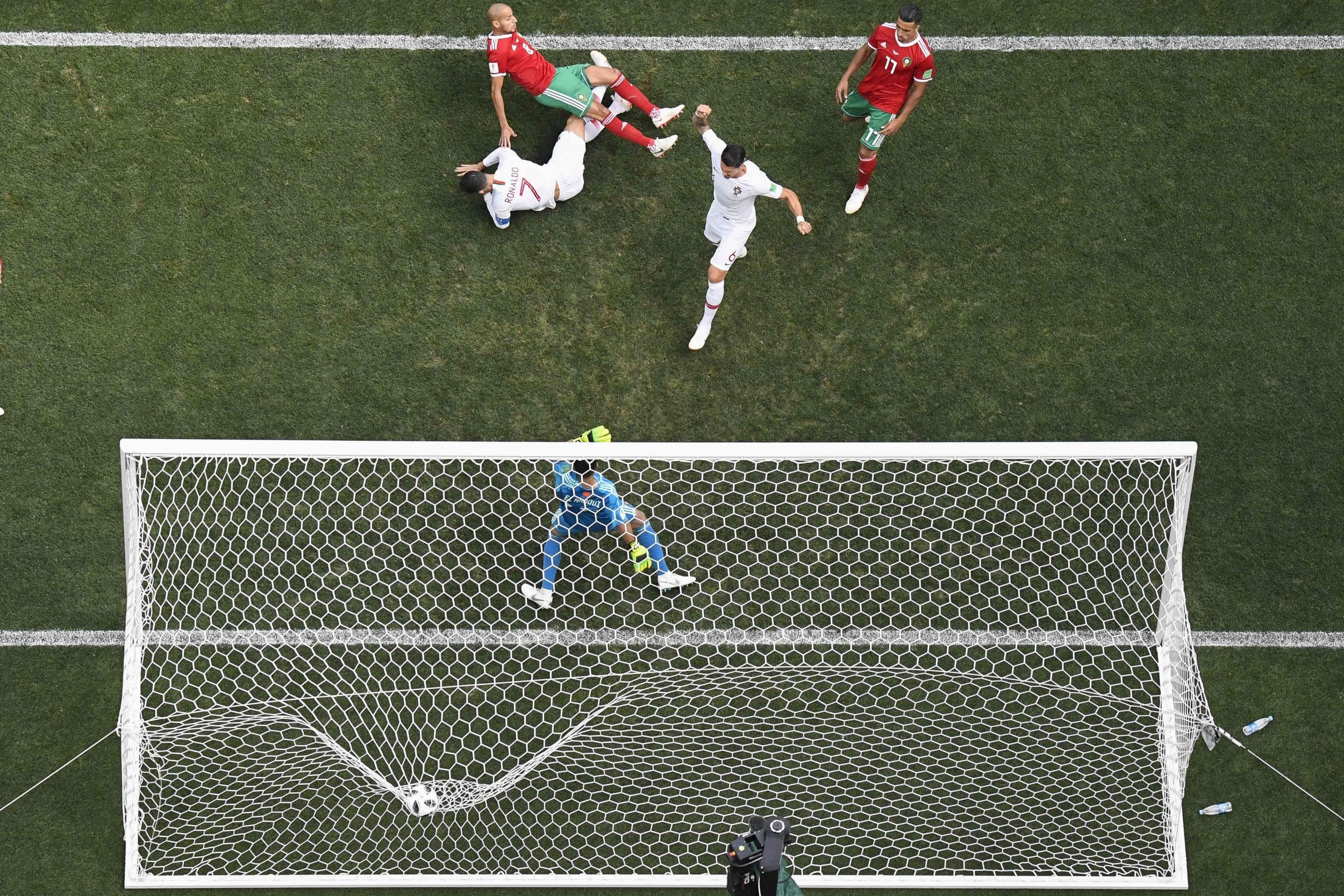 Portugal's forward Cristiano Ronaldo (7) scores