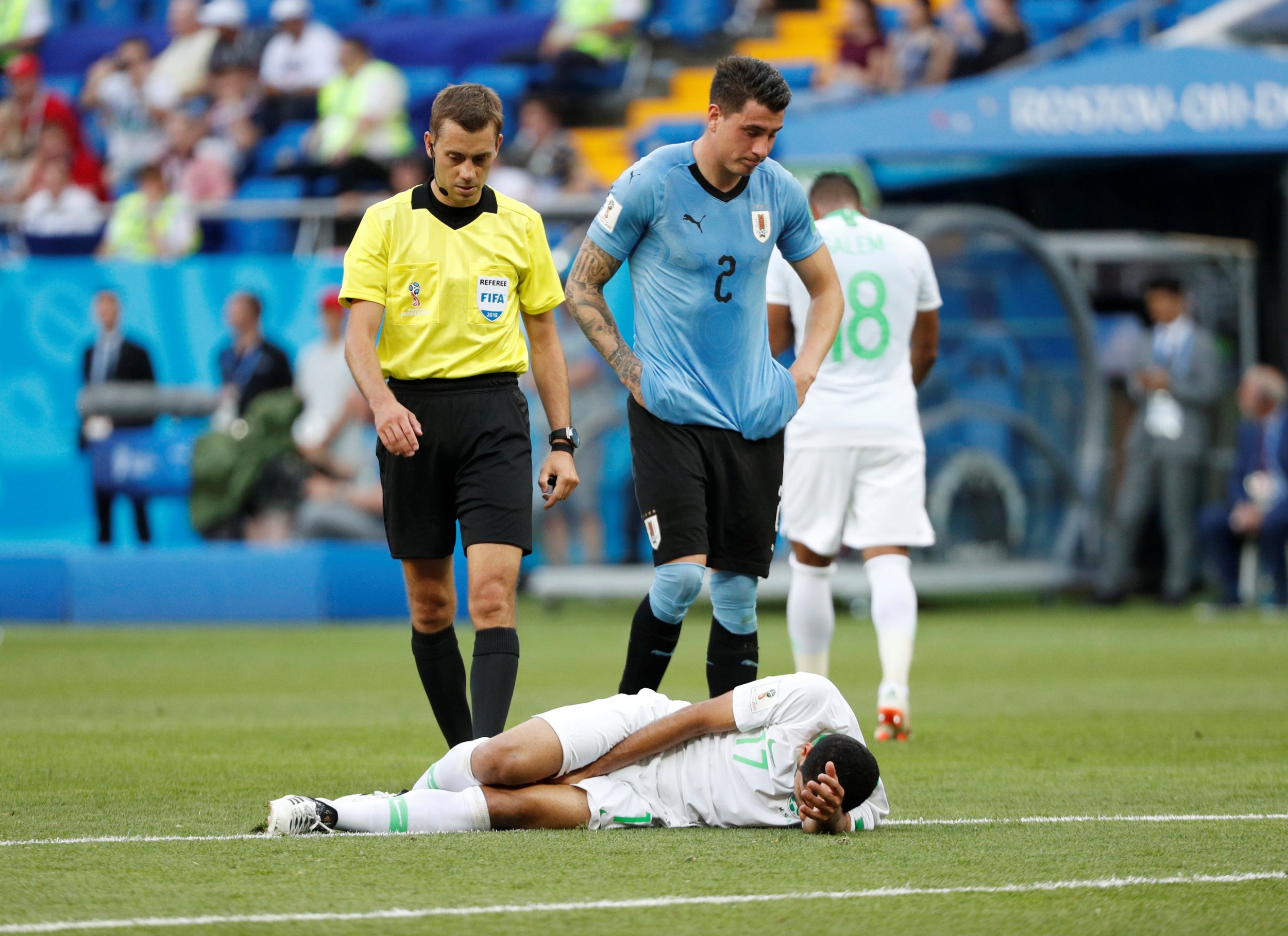 Paired well with Godin, as expected. Didn’t allow Saudi Arabia to get into any good positions to shoot