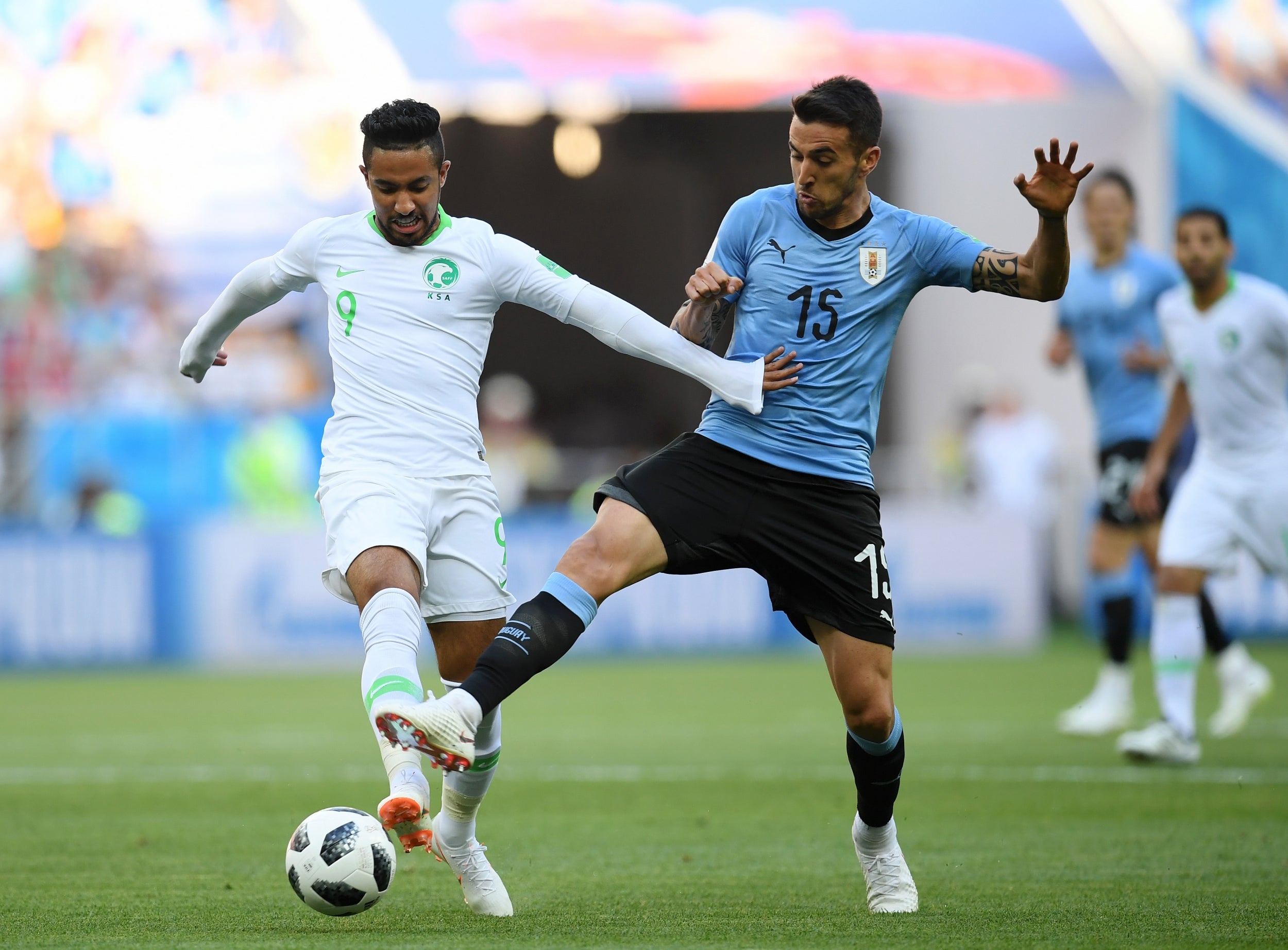 Matias Vecino battles for the ball