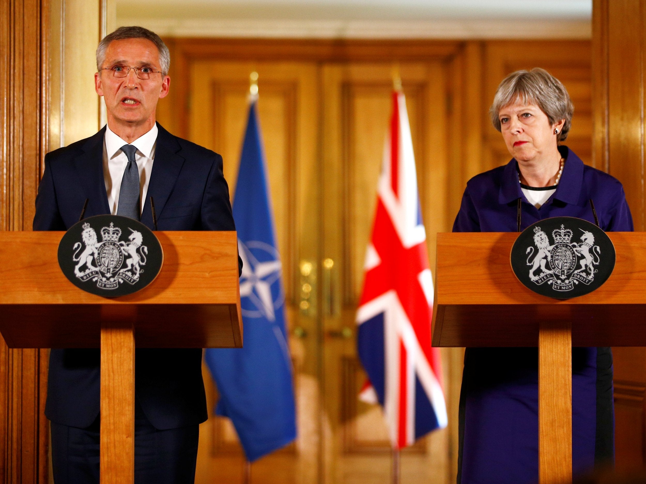 Speaking alongside Jens Stoltenberg, secretary general of Nato, the prime minister insisted Britain would remain a ‘leading defence nation’