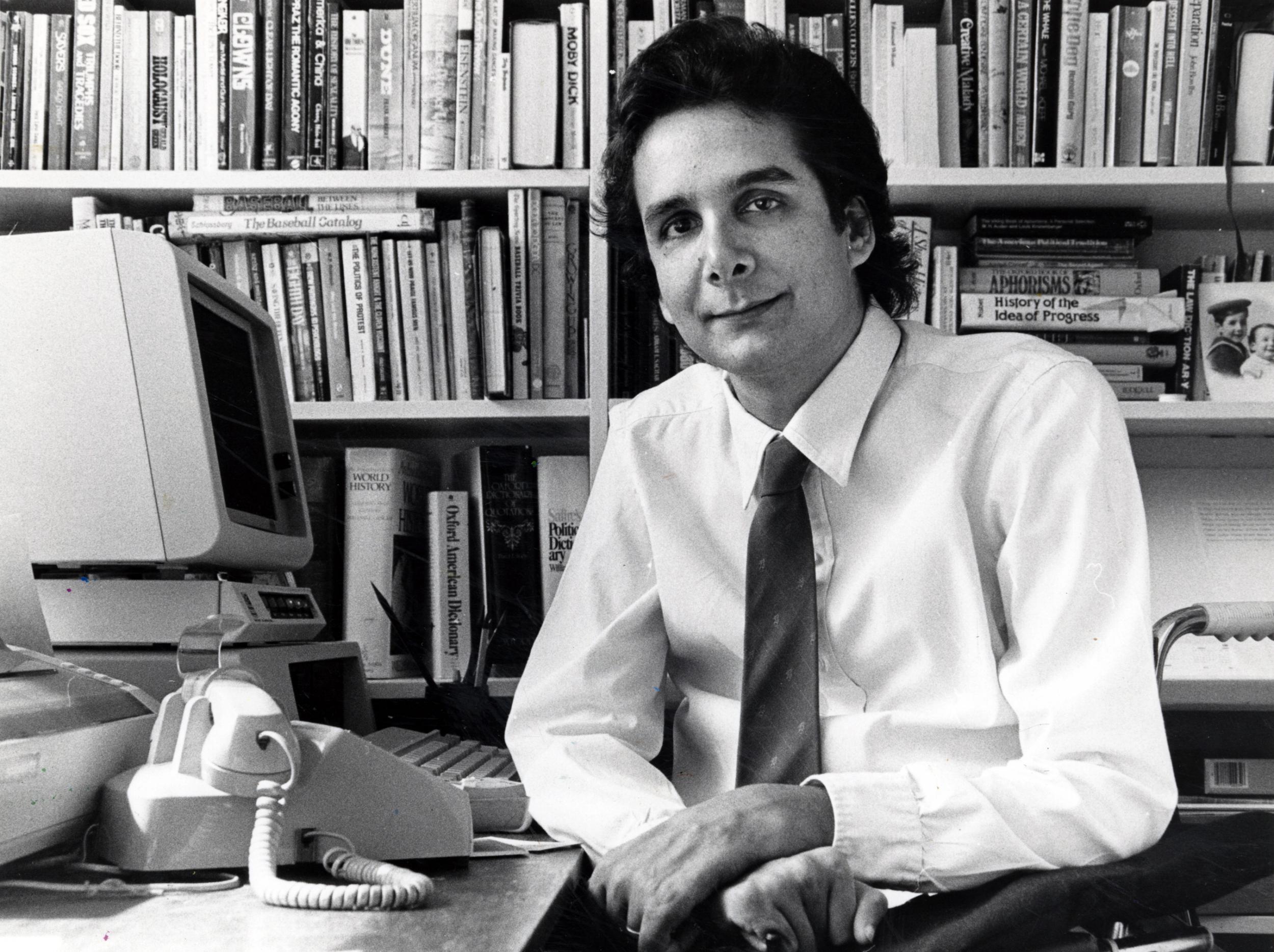 Charles Krauthammer, columnist for The Washington Post is pictured on March 16, 1985 in Washington, DC