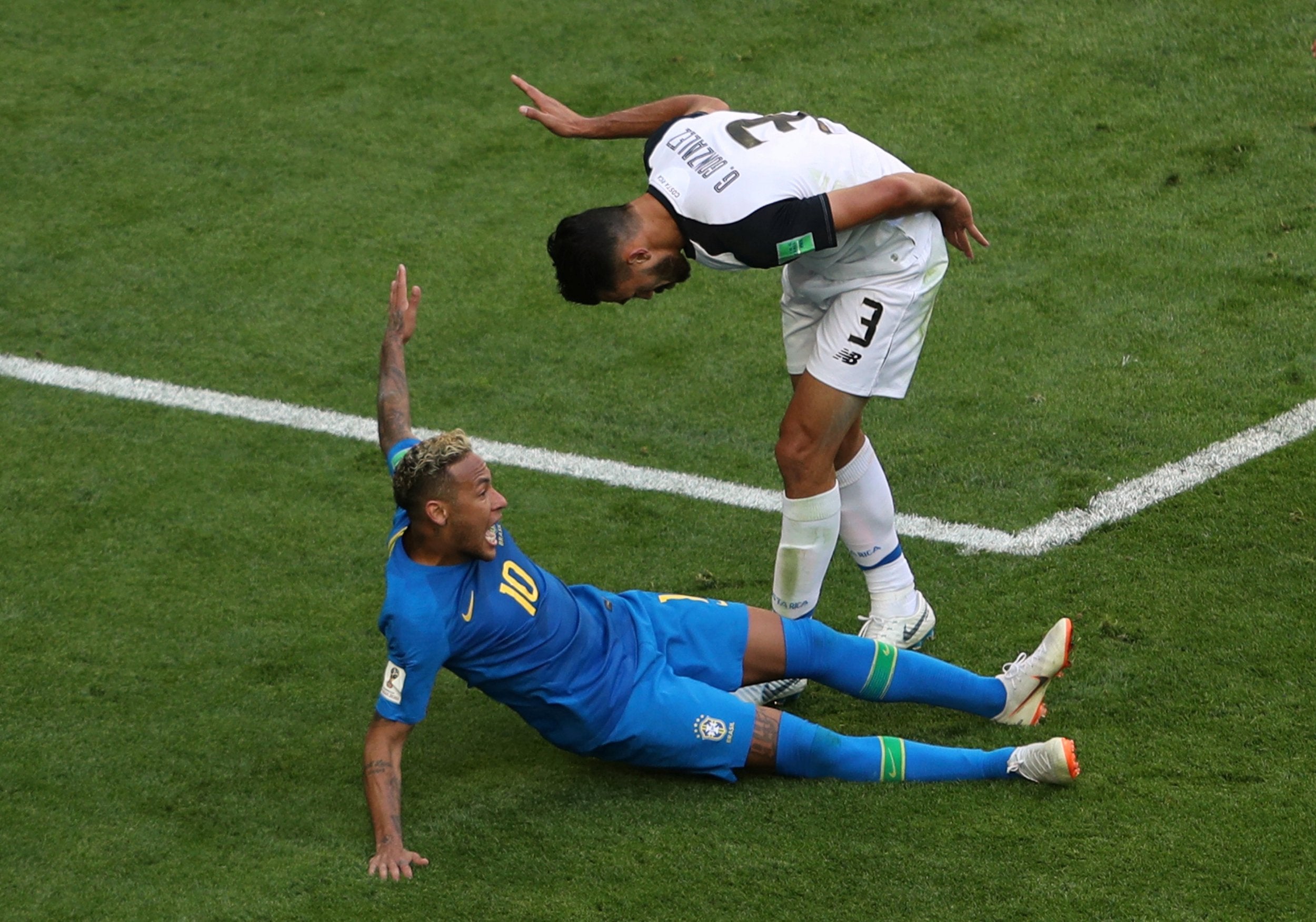 Costa Rica made life as hard as possible for Neymar and his teammates