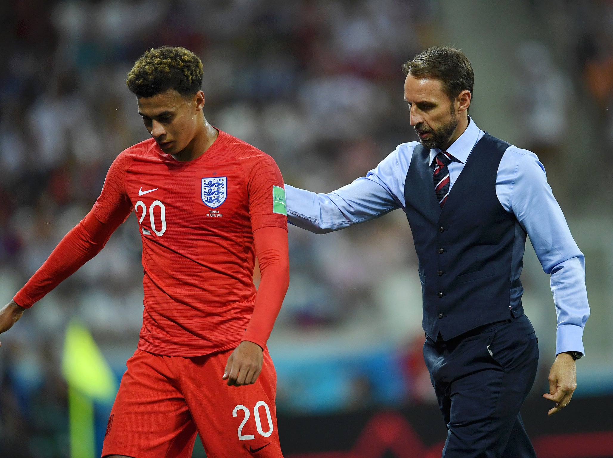 Dele Alli picked up a thigh injury in England's opening game