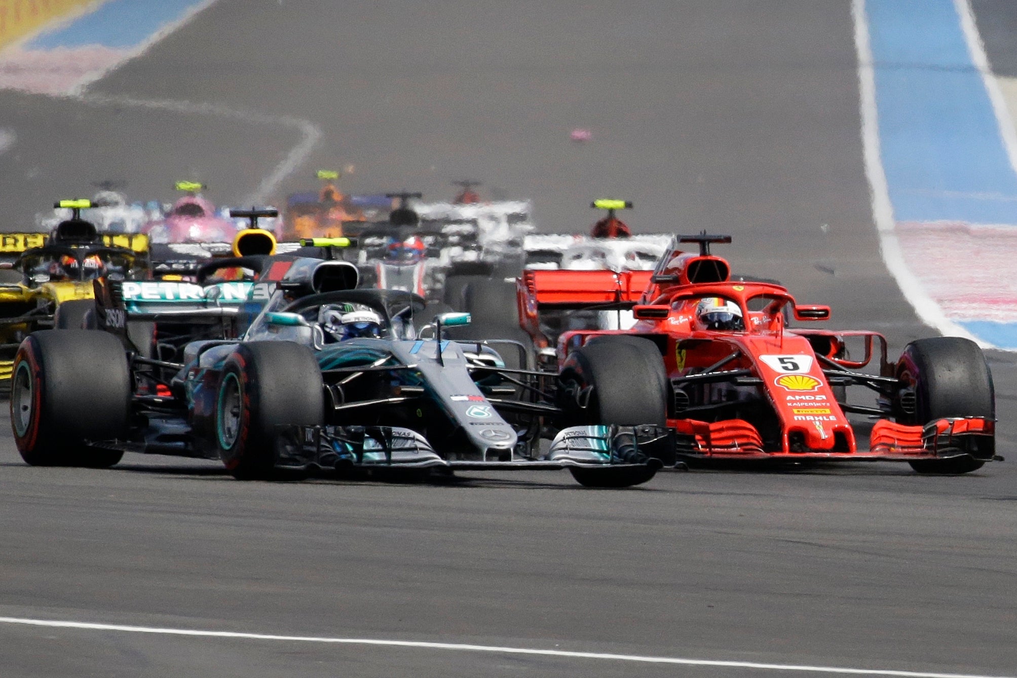 Vettel collided with Bottas early on