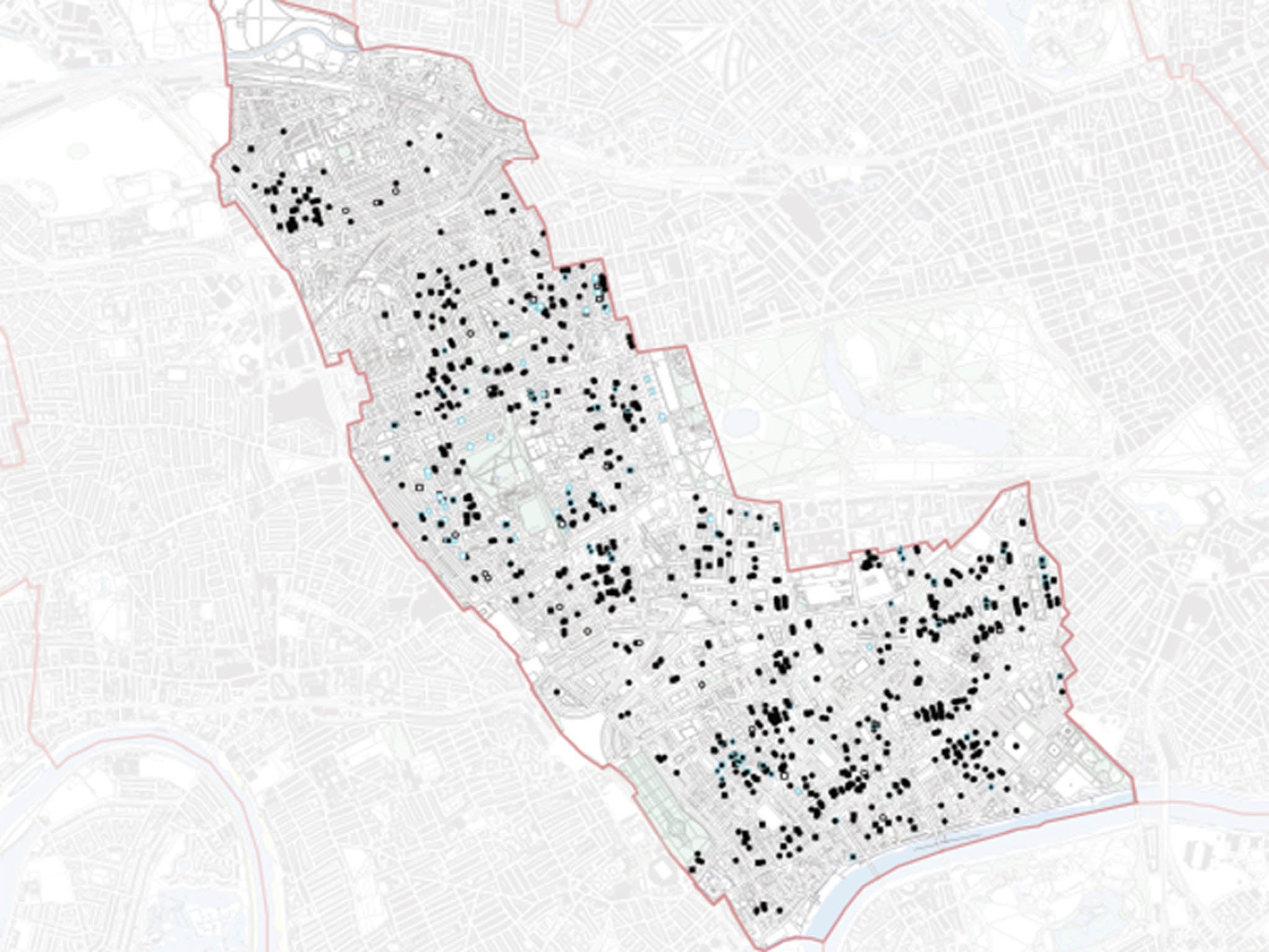 Granted basement applications in Kensington and Chelsea, 2008-2017