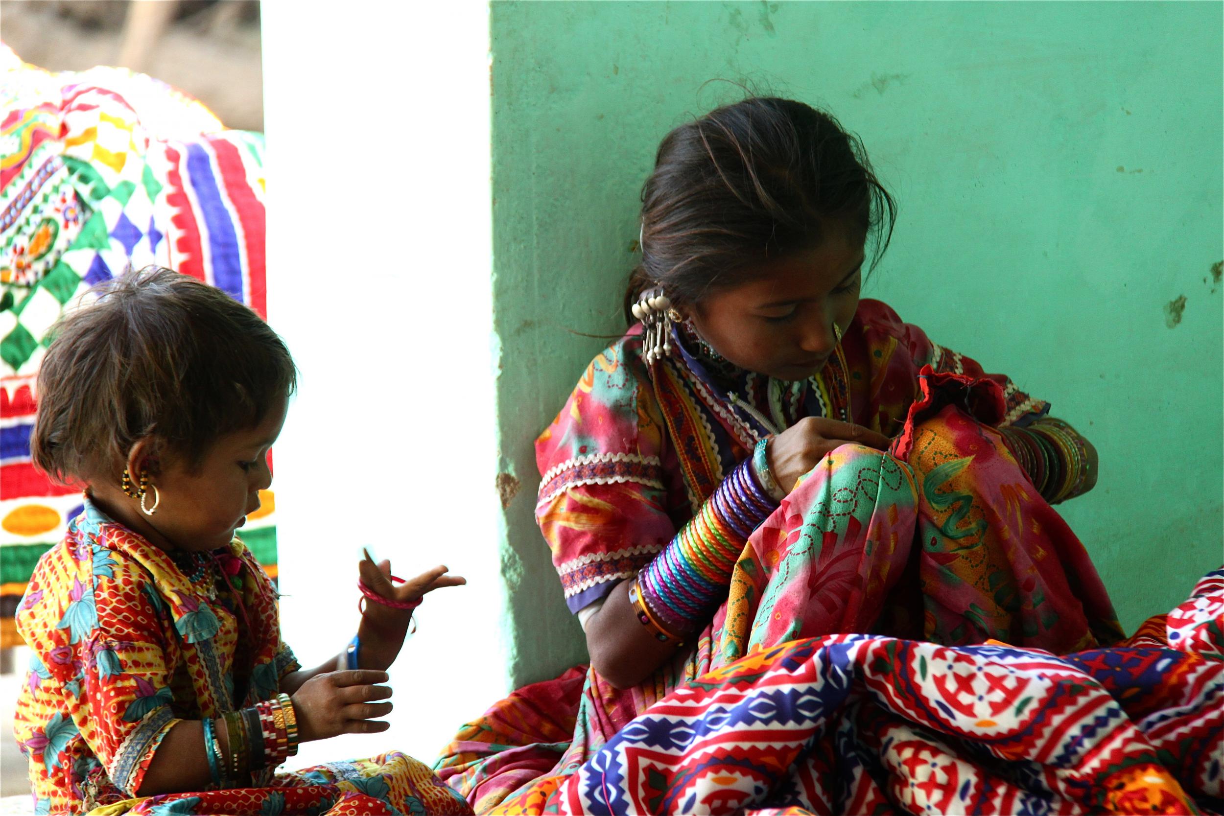 In the villages of Kutch, women of all ages work on embroidery