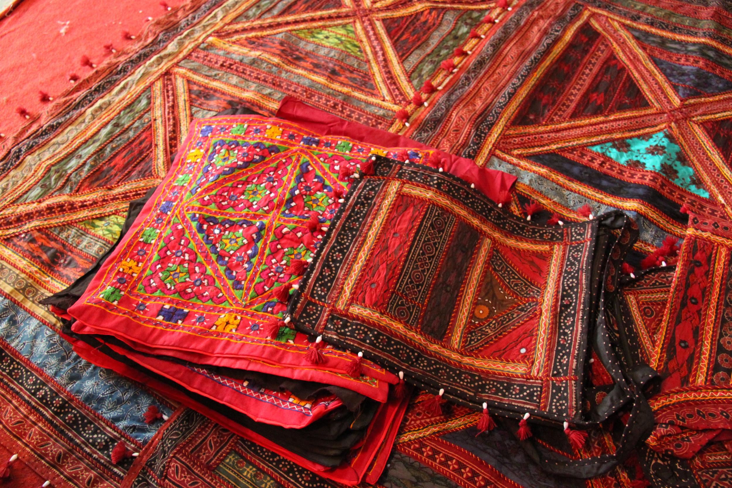 Textile work in Kutch is often colourful